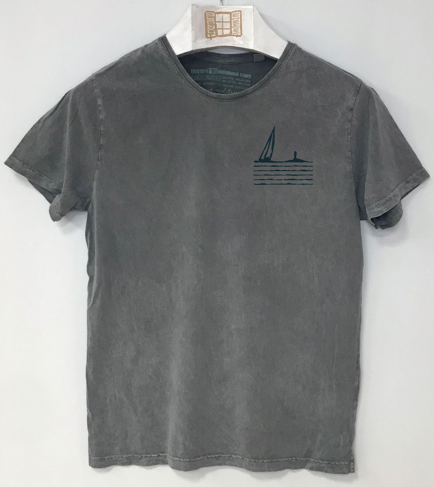 Camiseta manga corta Sea - piedra