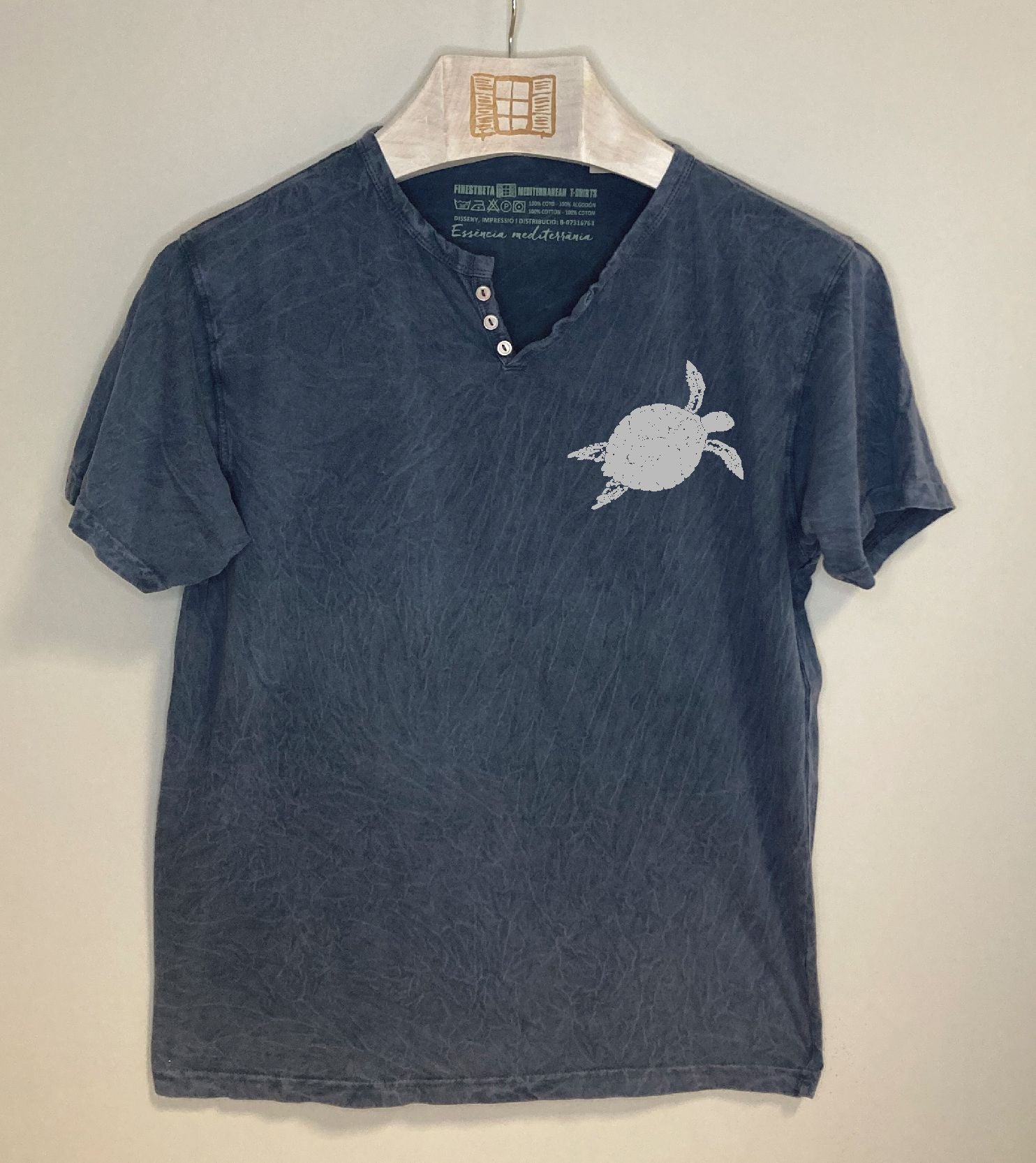 Camiseta cuello botones Closca - indigo