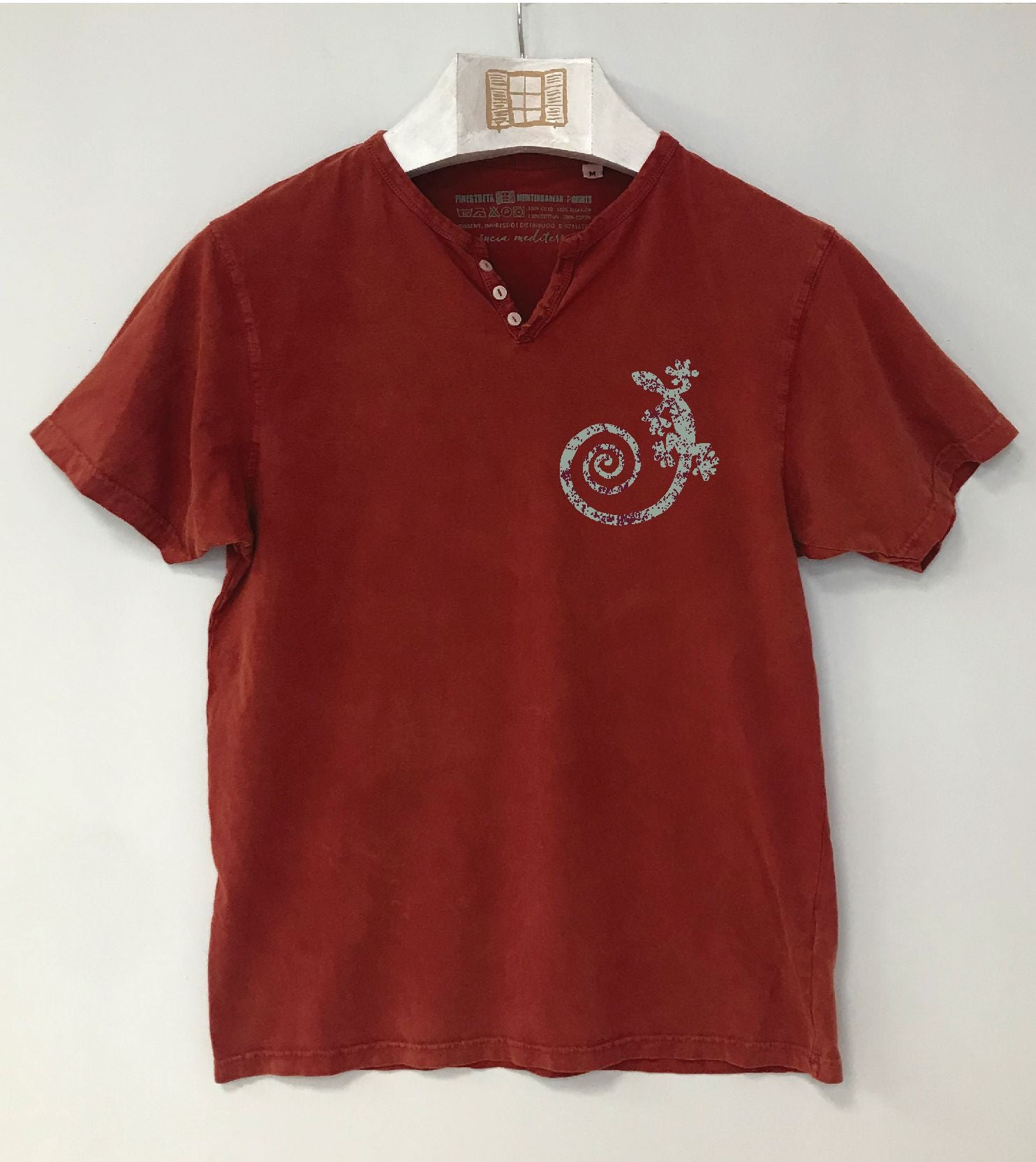 Camiseta cuello botones Cargolat - arcilla