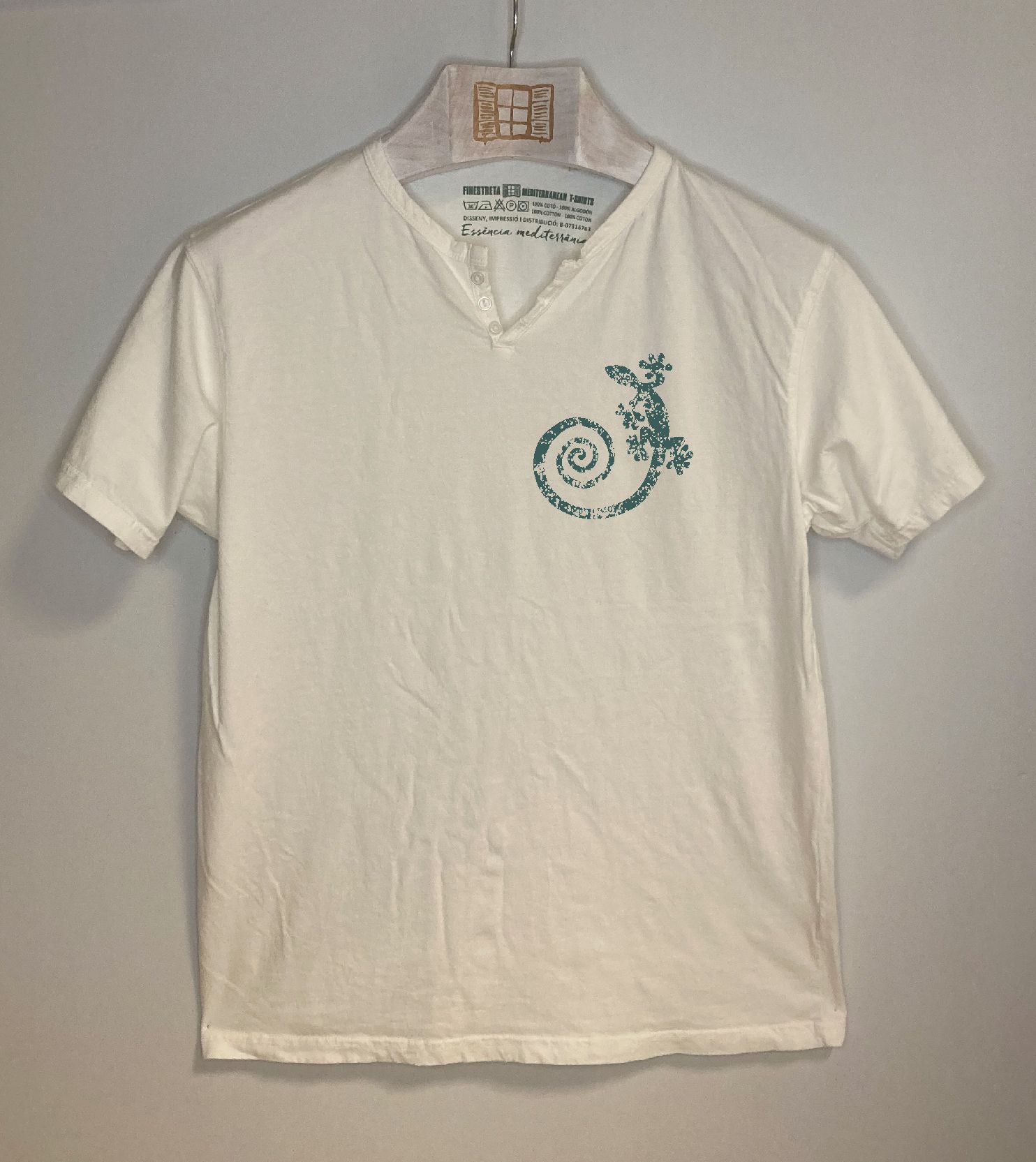 Camiseta cuello botones Cargolat - crudo