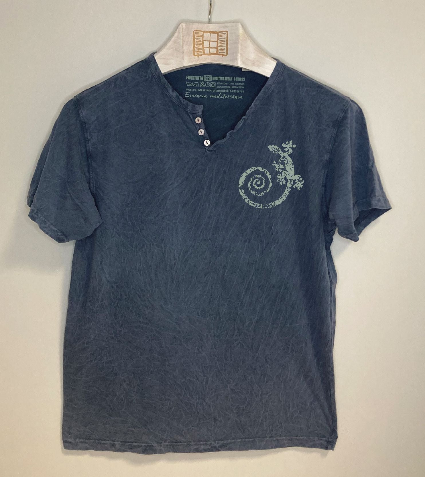 Camiseta cuello botones Cargolat - indigo