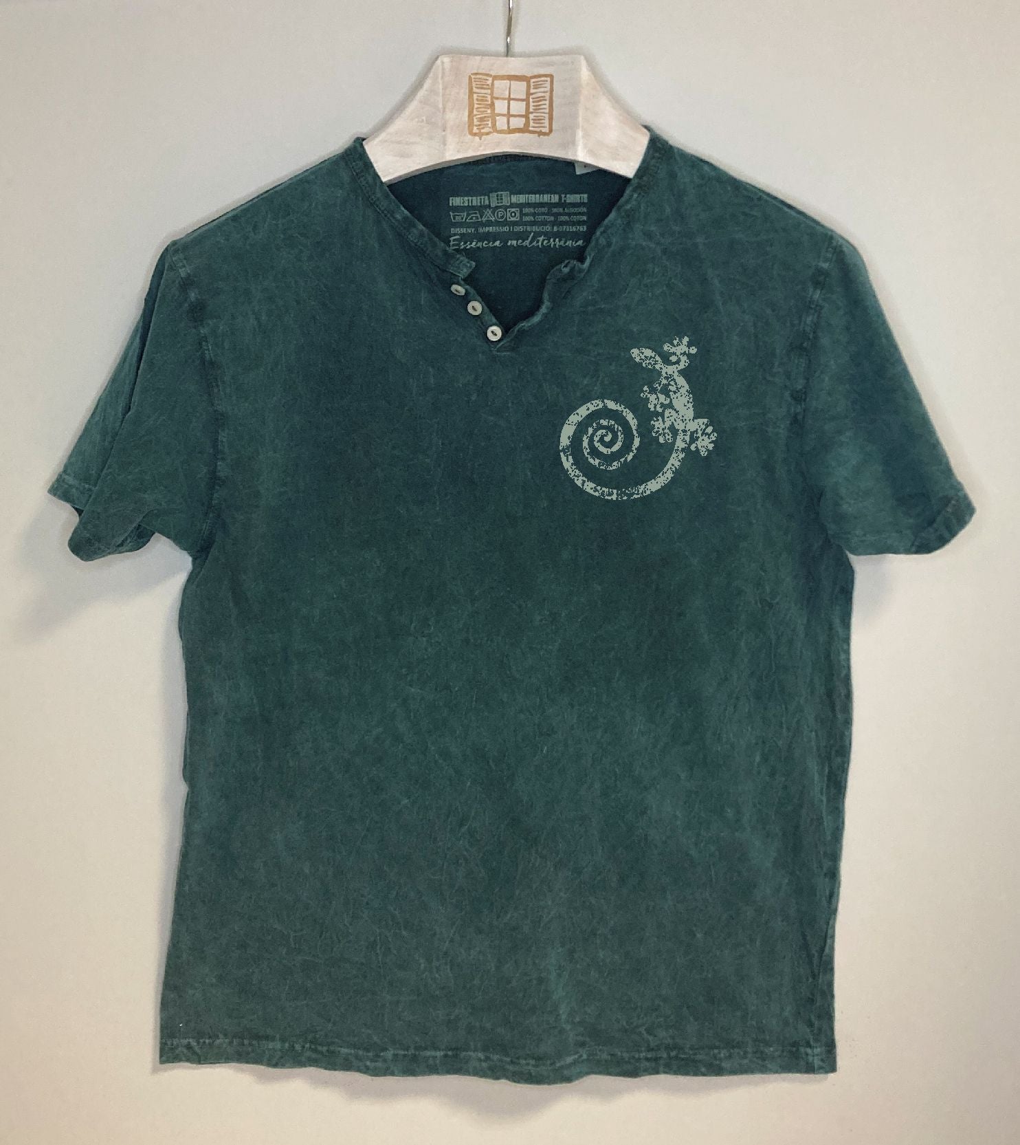 Camiseta cuello botones Cargolat - plomo