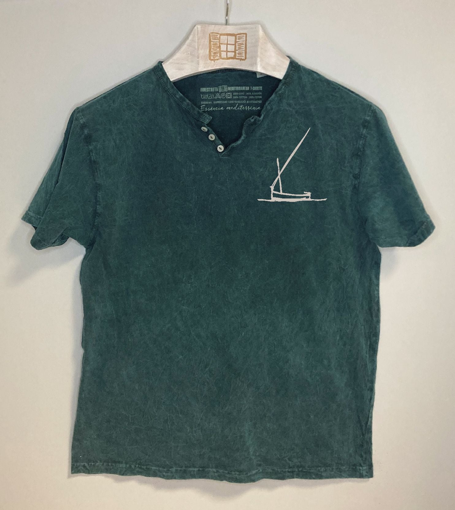 Camiseta cuello botones Redossa - plomo