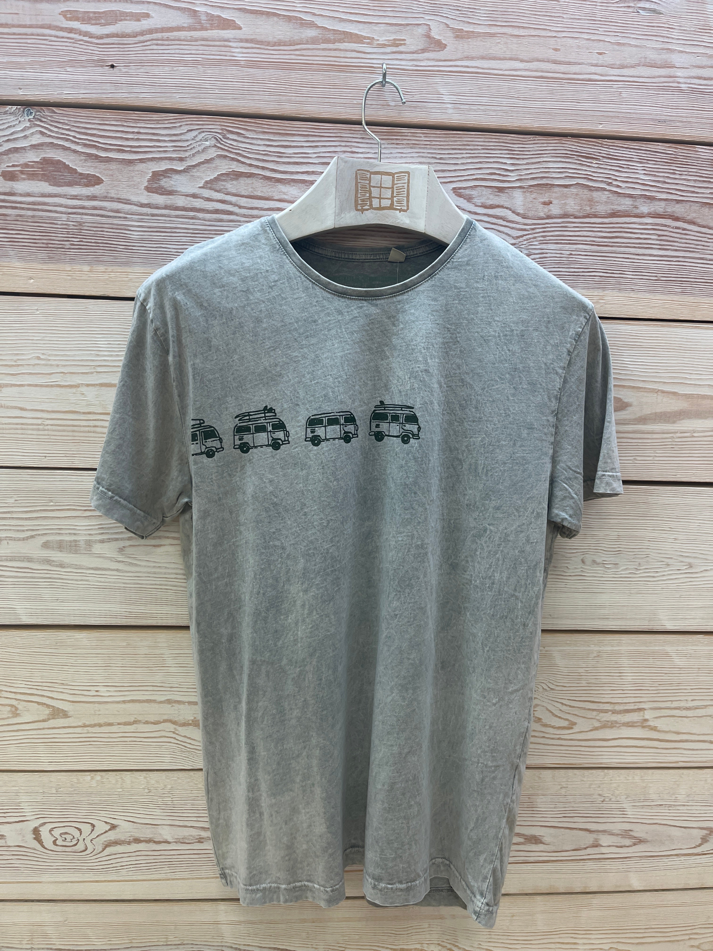 Camiseta manga corta Hombre Outlet talla L color Gris