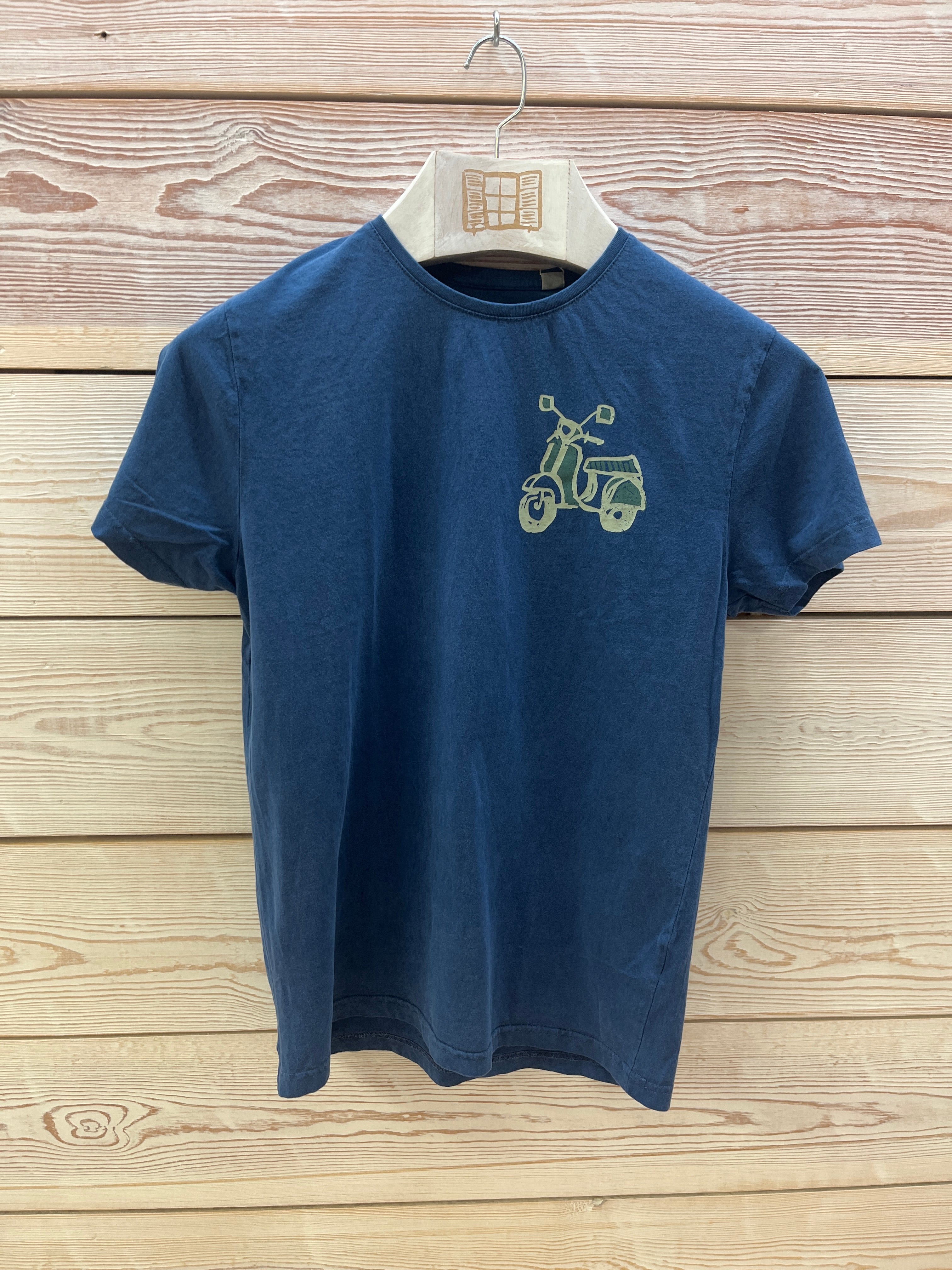 Camiseta manga corta Hombre Outlet talla S color Azul marino