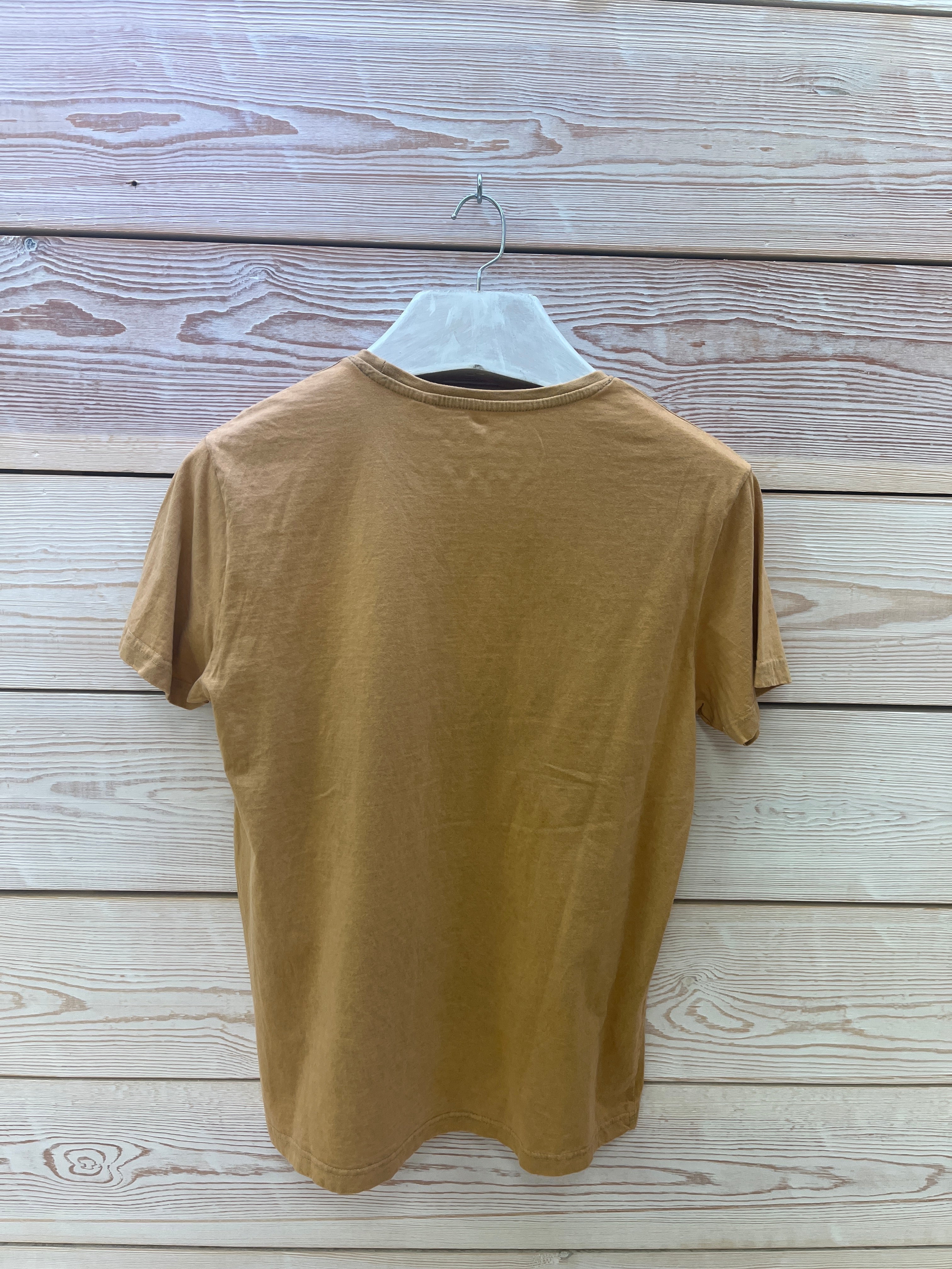 Camiseta manga corta Hombre Outlet talla M color Mostaza