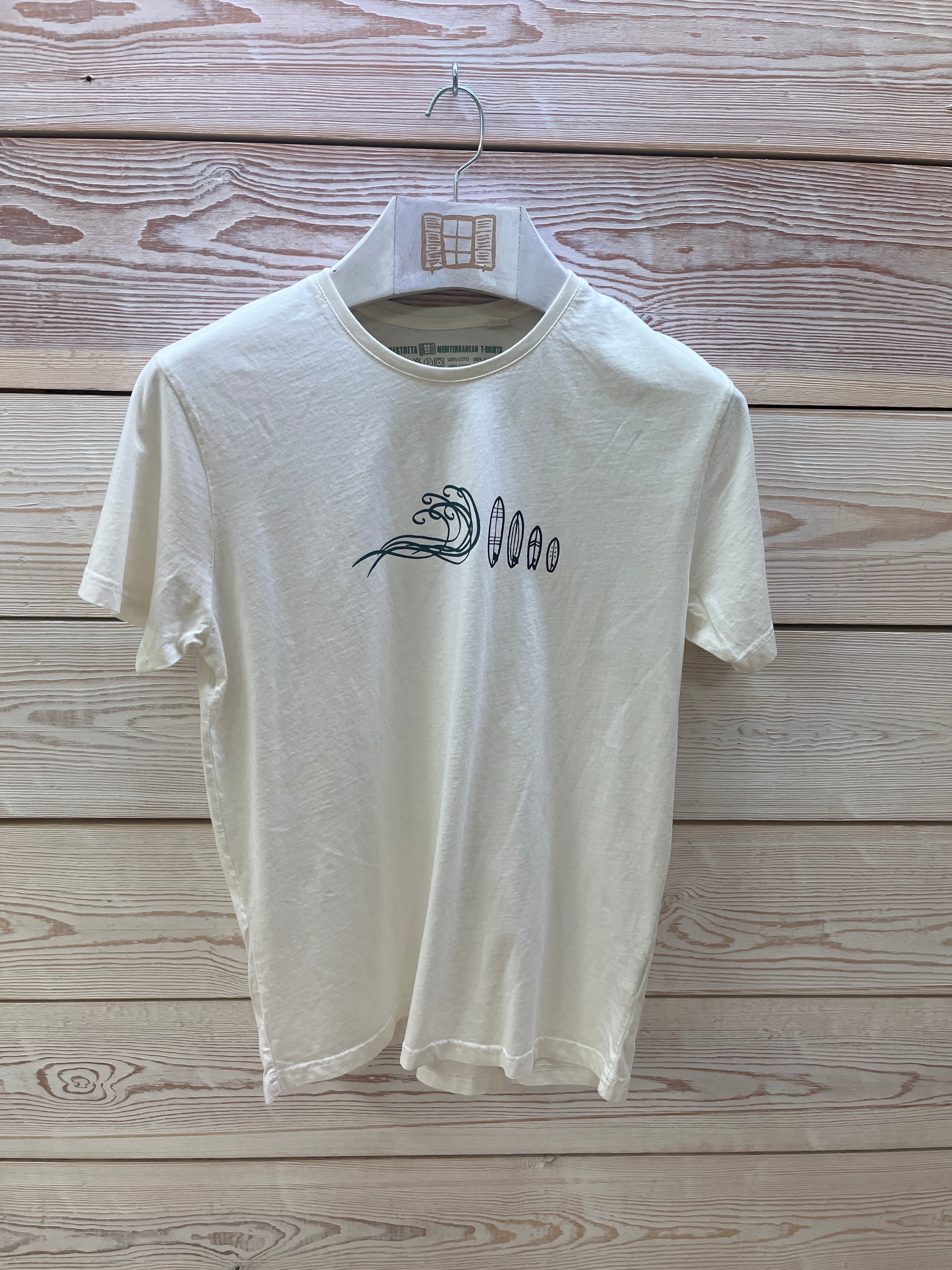 Camiseta manga corta Hombre Outlet talla M color Crudo