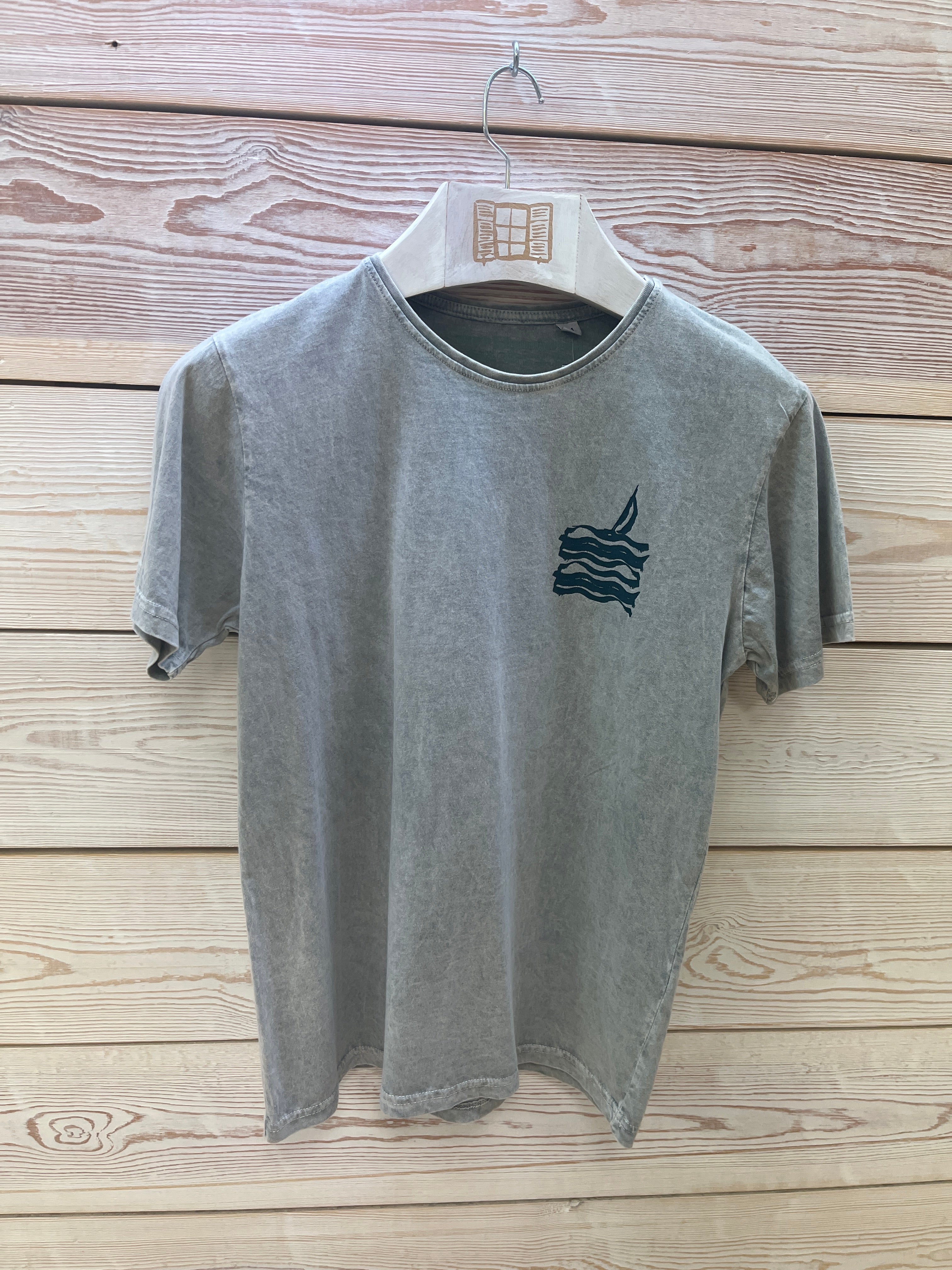 Camiseta manga corta Hombre Outlet talla M color Gris