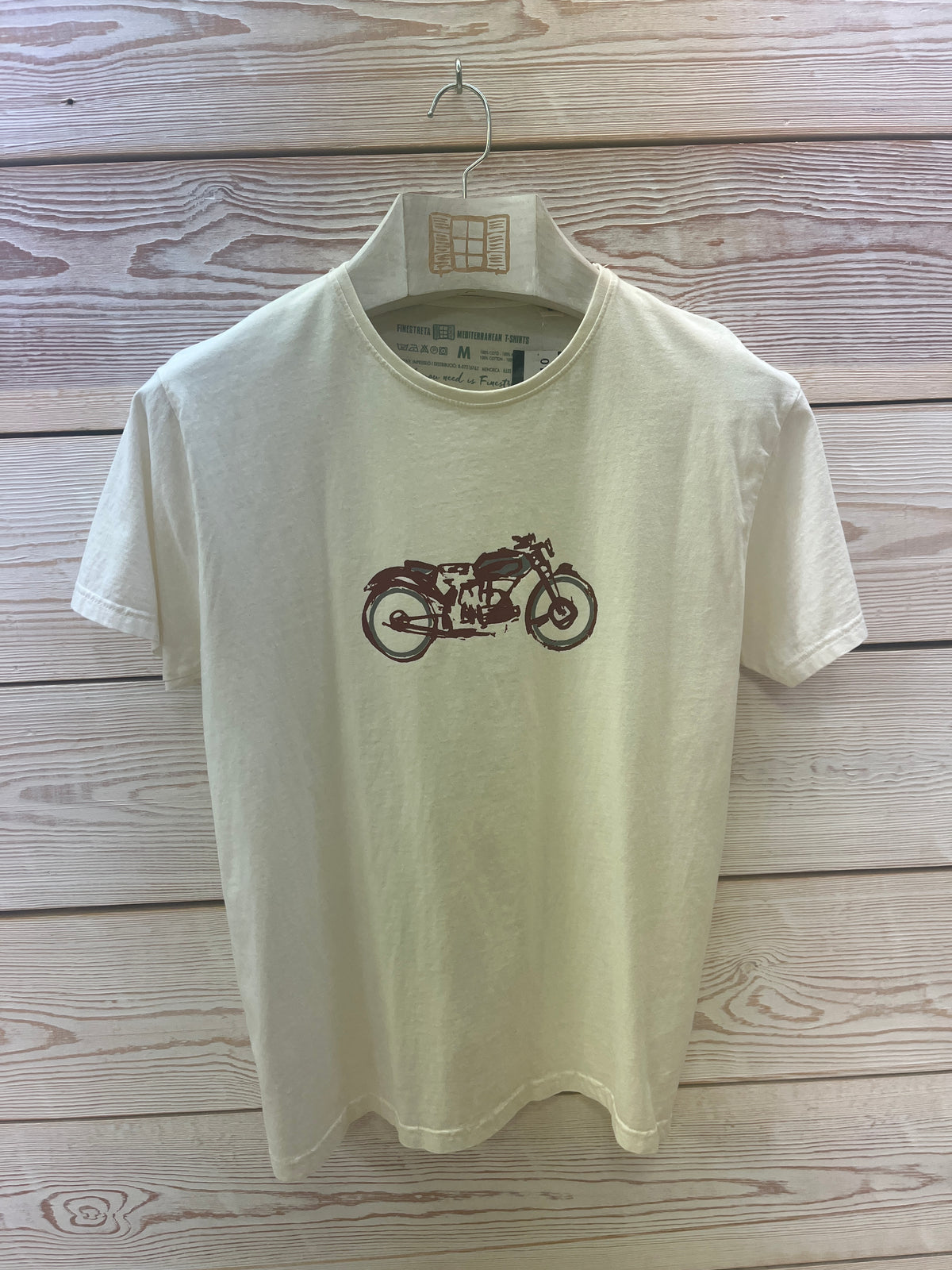 Camiseta manga corta Hombre Outlet talla M color Crudo