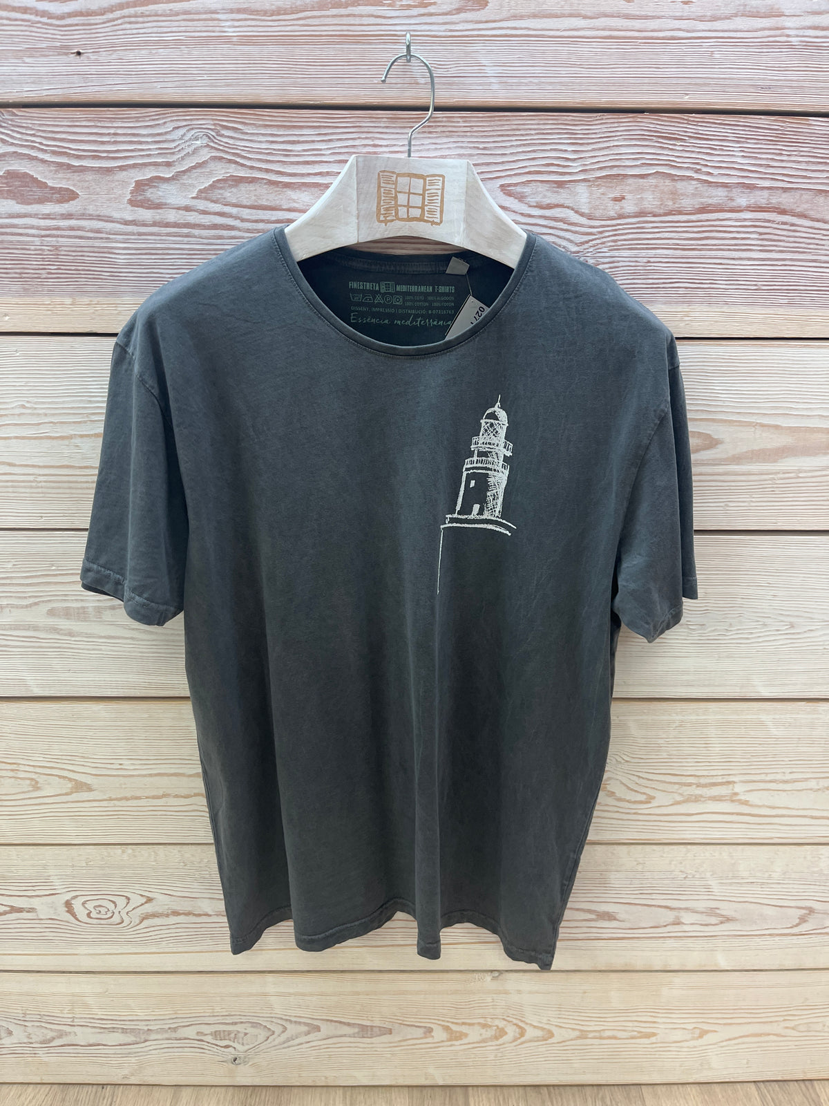 Camiseta manga corta Hombre Outlet talla XL color Marengo