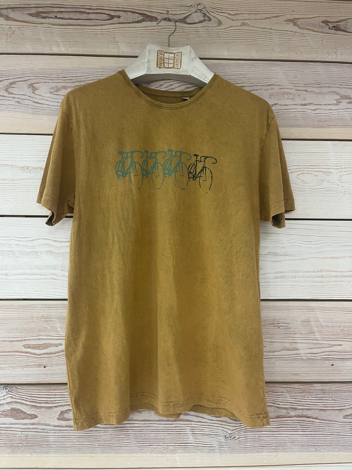Camiseta manga corta Hombre Outlet talla XL color Mostaza