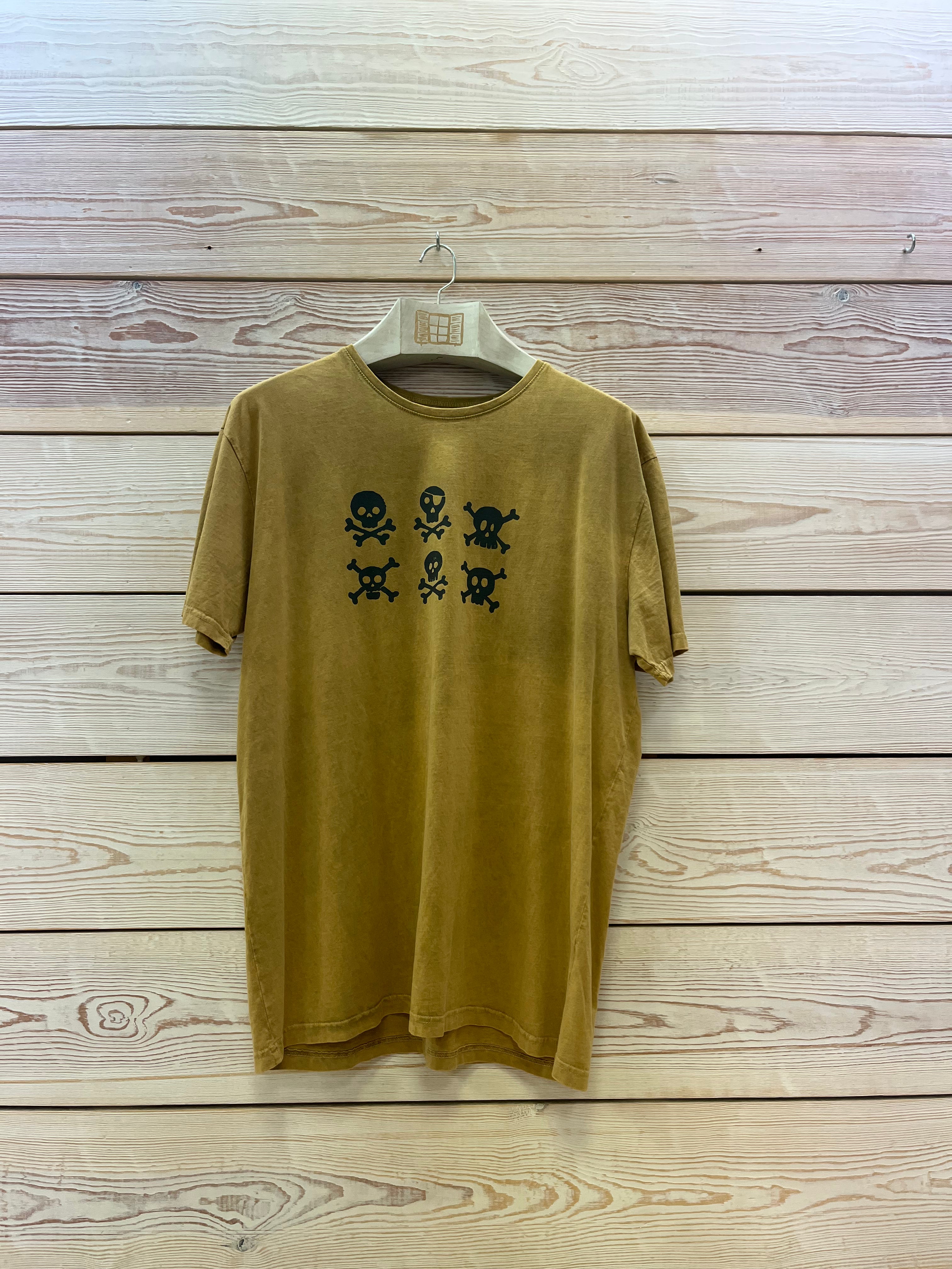 Camiseta manga corta Hombre Outlet talla XXL color Mostaza