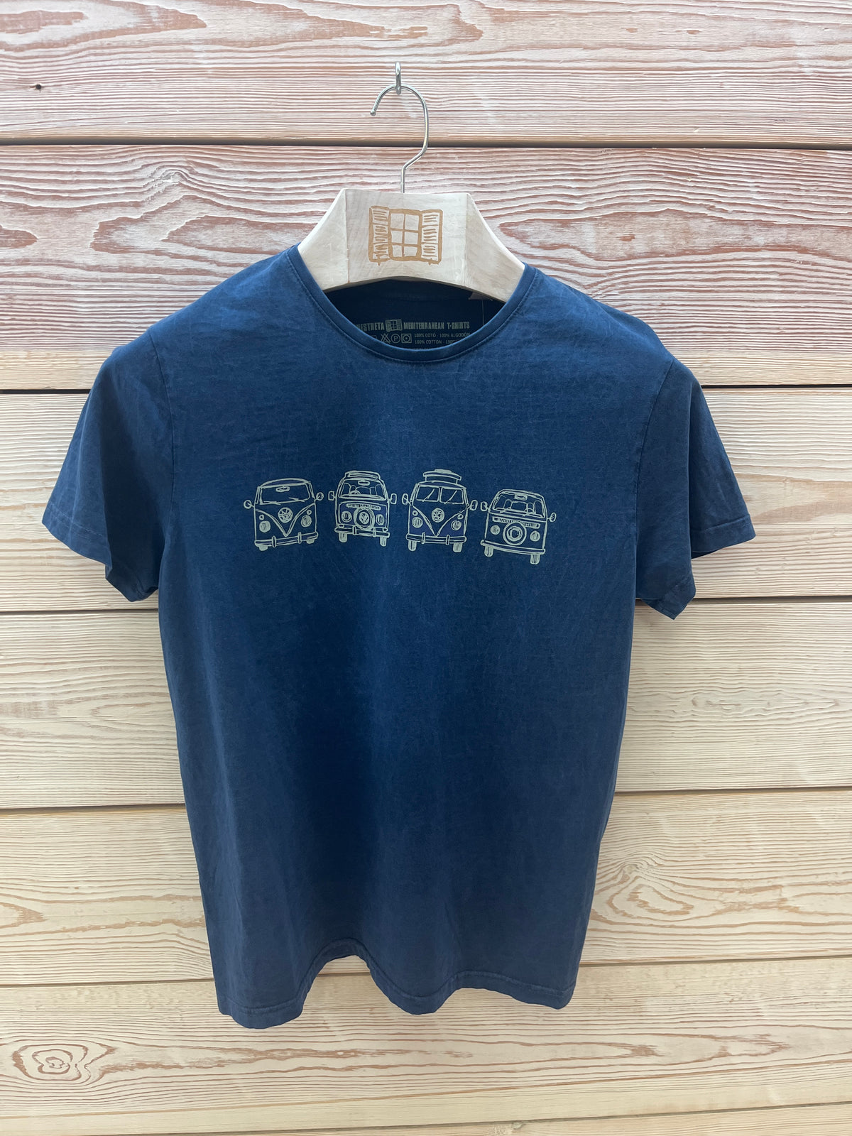 Camiseta manga corta Hombre Outlet talla S color Azul marino