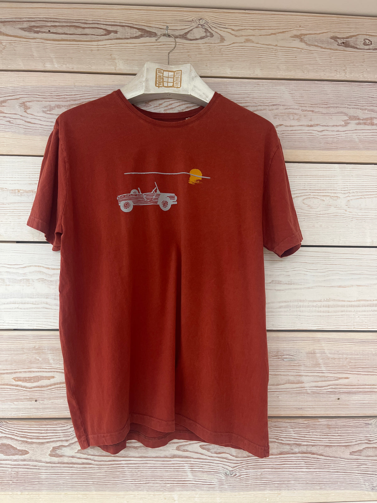 Camiseta manga corta Hombre Outlet talla XL color Arcilla