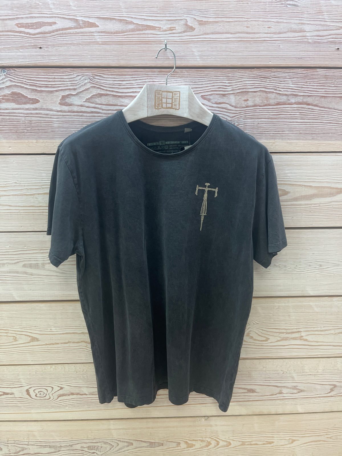 Camiseta manga corta Hombre Outlet talla M color Marengo