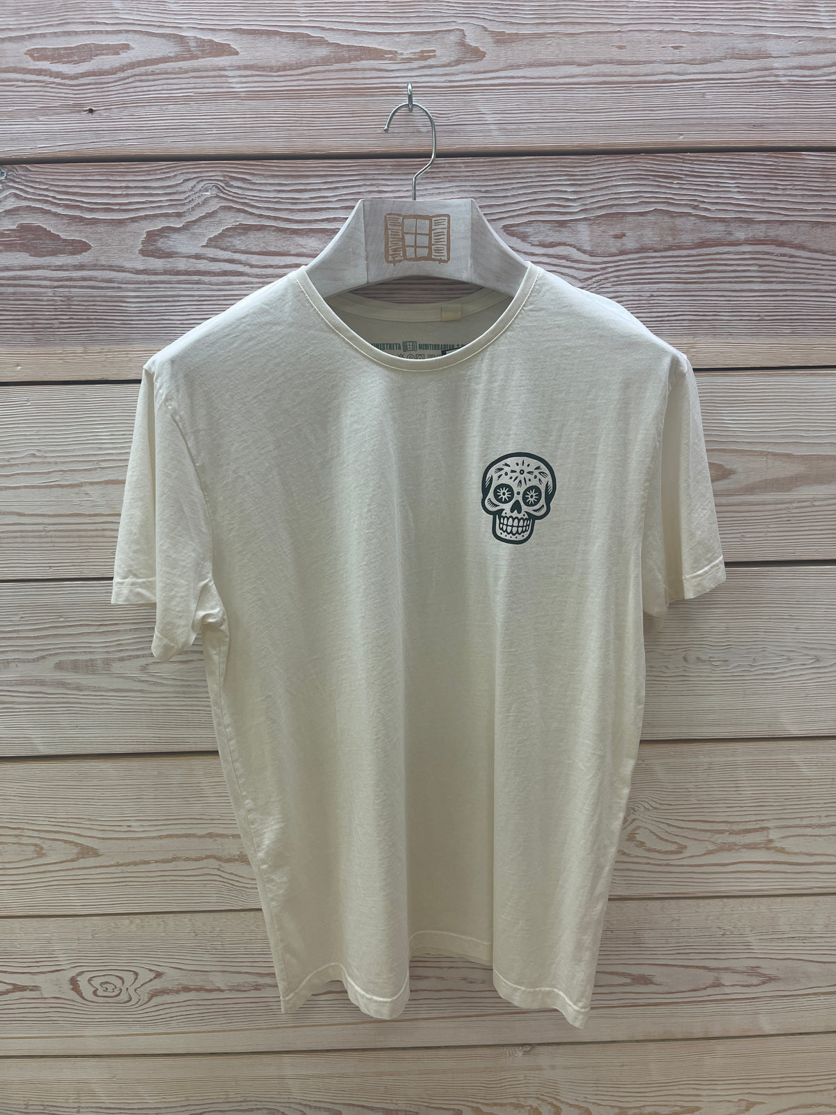 Camiseta manga corta Hombre Outlet talla L color Crudo
