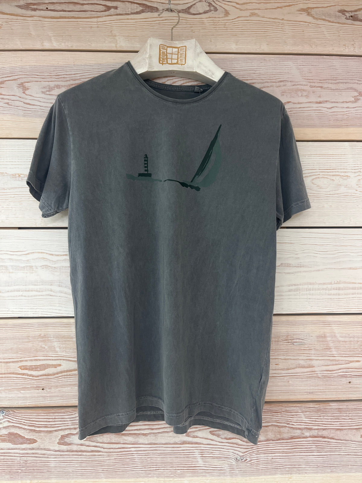 Camiseta manga corta Hombre Outlet talla L color Piedra