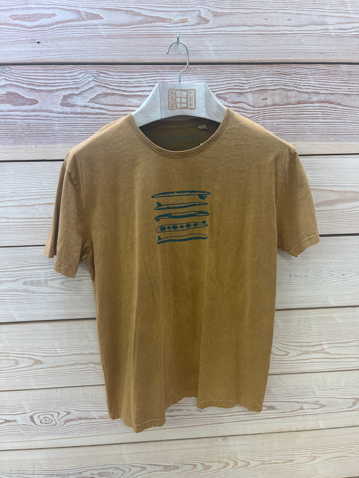Camiseta manga corta Hombre Outlet talla L color Mostaza