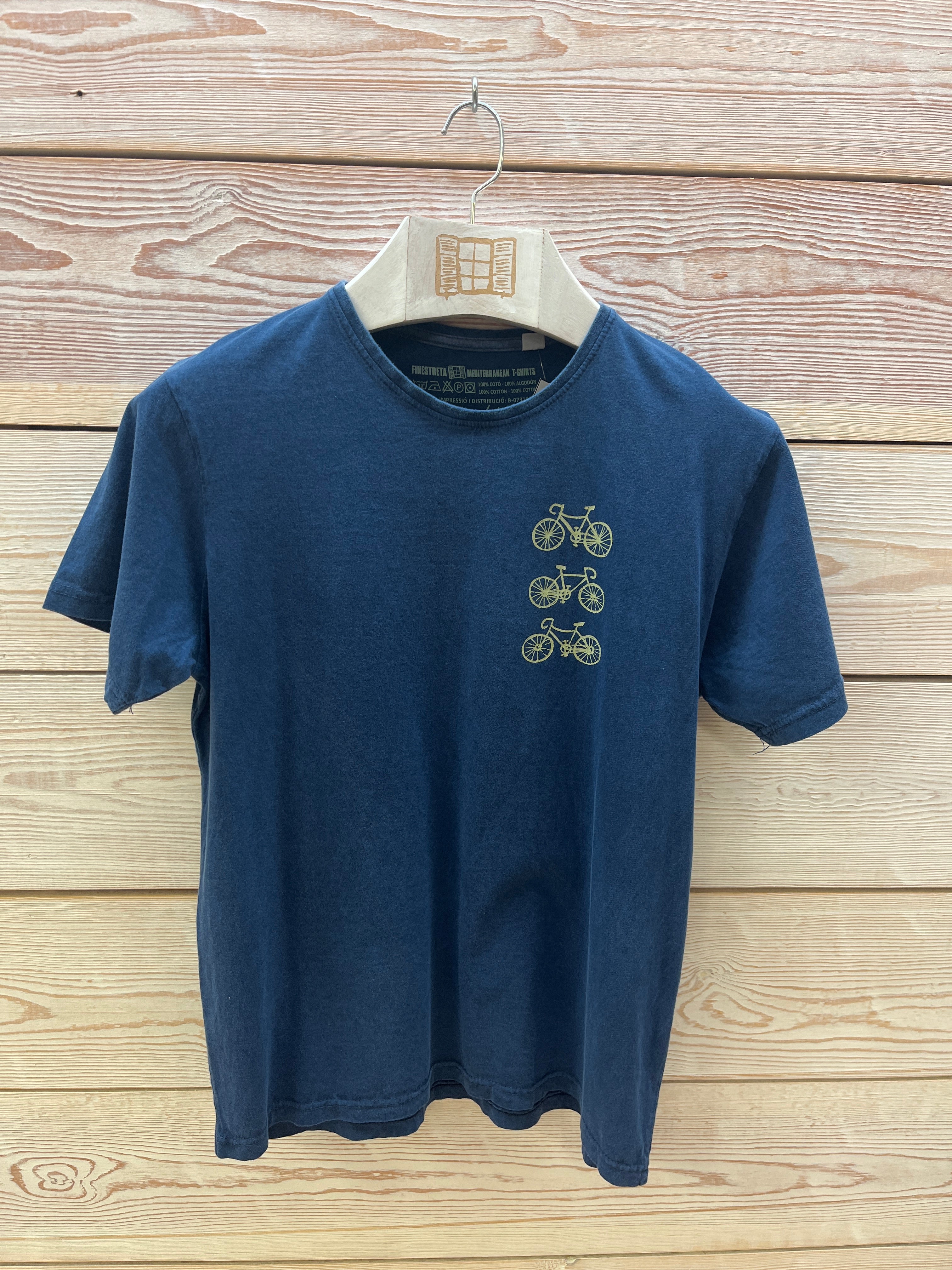 Camiseta manga corta Hombre Outlet talla M color Azul marino
