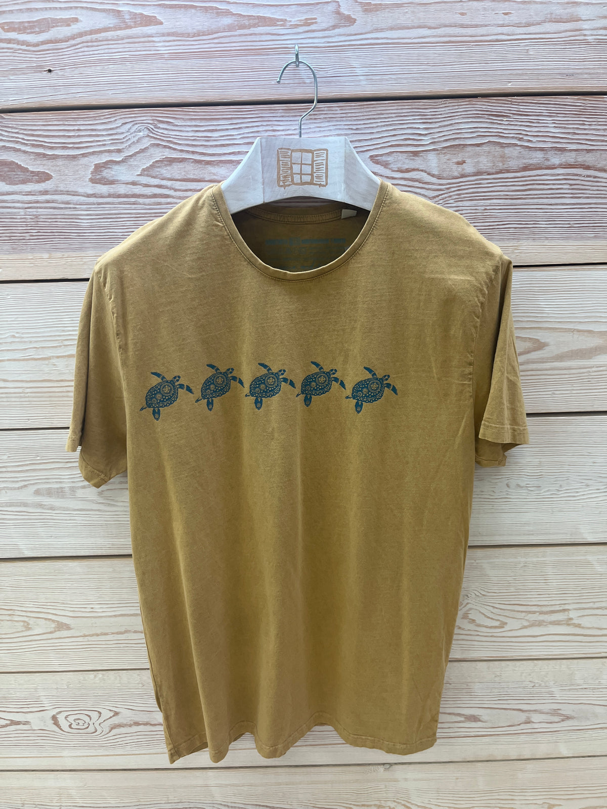 Camiseta manga corta Hombre Outlet talla XL color Mostaza