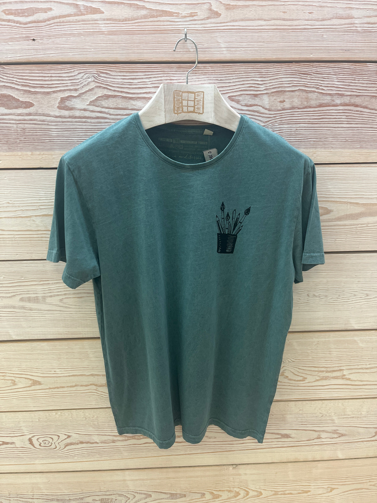 Camiseta manga corta Hombre Outlet talla L color Zelene