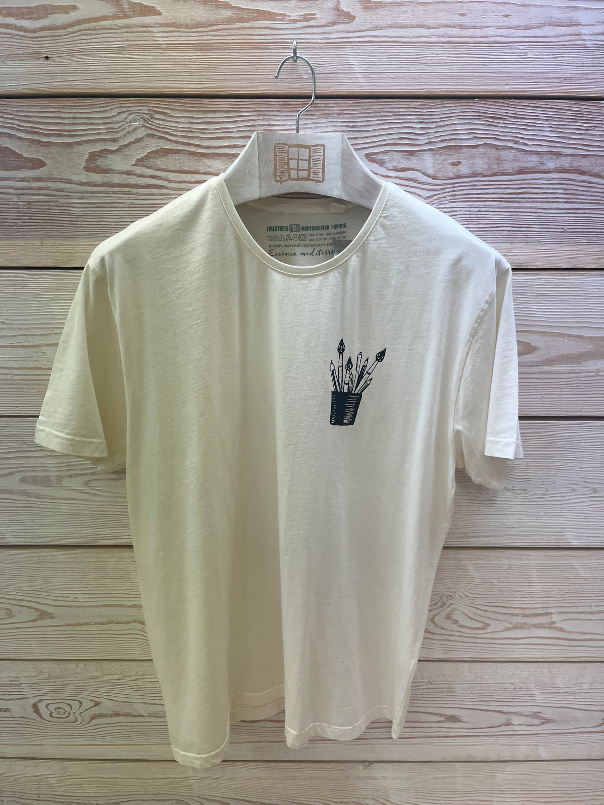 Camiseta manga corta Hombre Outlet talla XL color Crudo