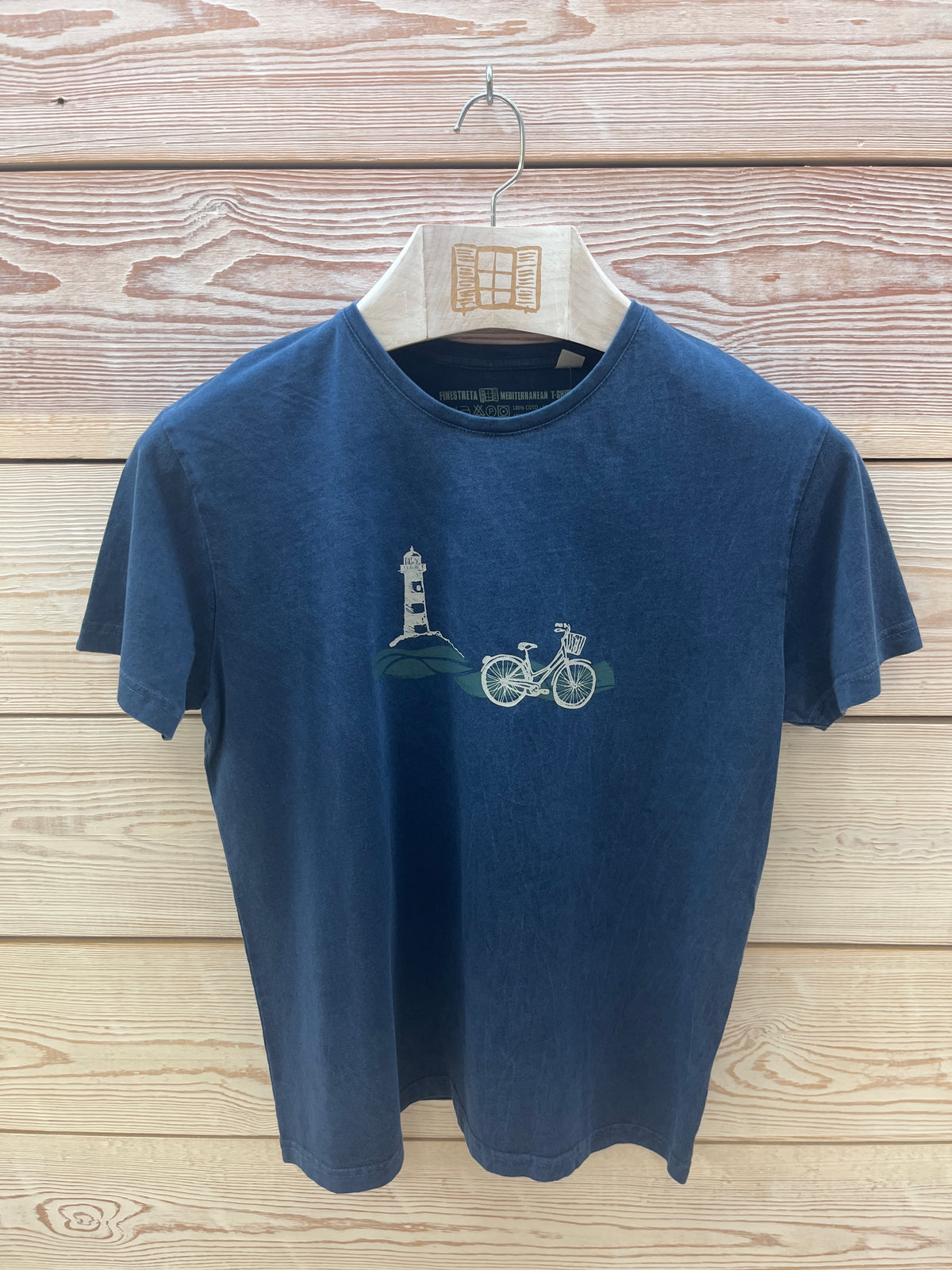 Camiseta manga corta Hombre Outlet talla S color Azul marino