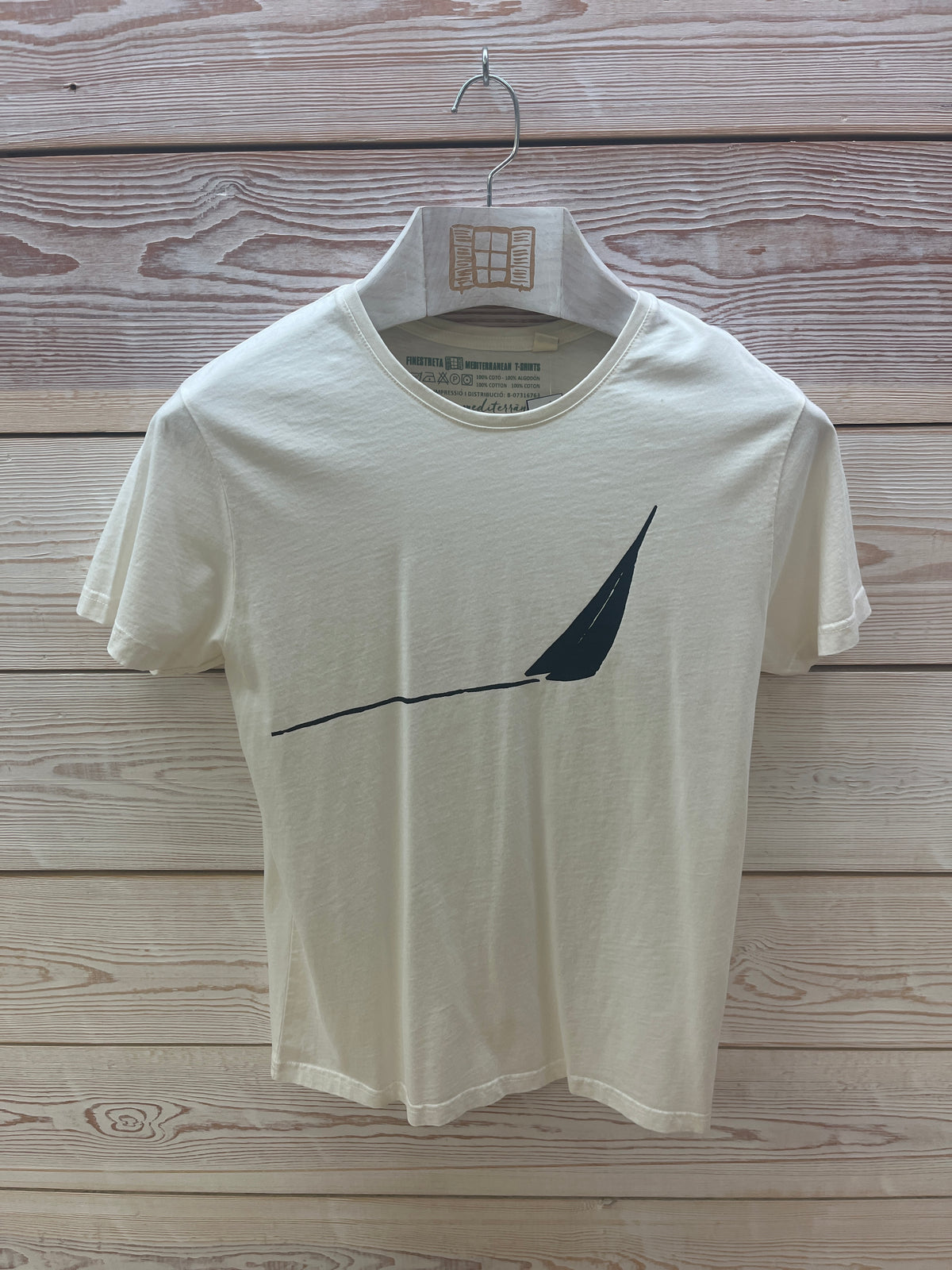 Camiseta manga corta Hombre Outlet talla S color Crudo