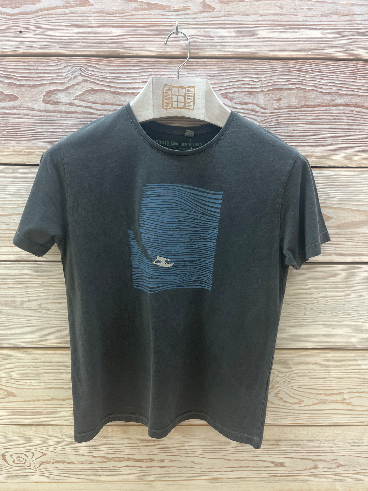 Camiseta manga corta Hombre Outlet talla S color Marengo