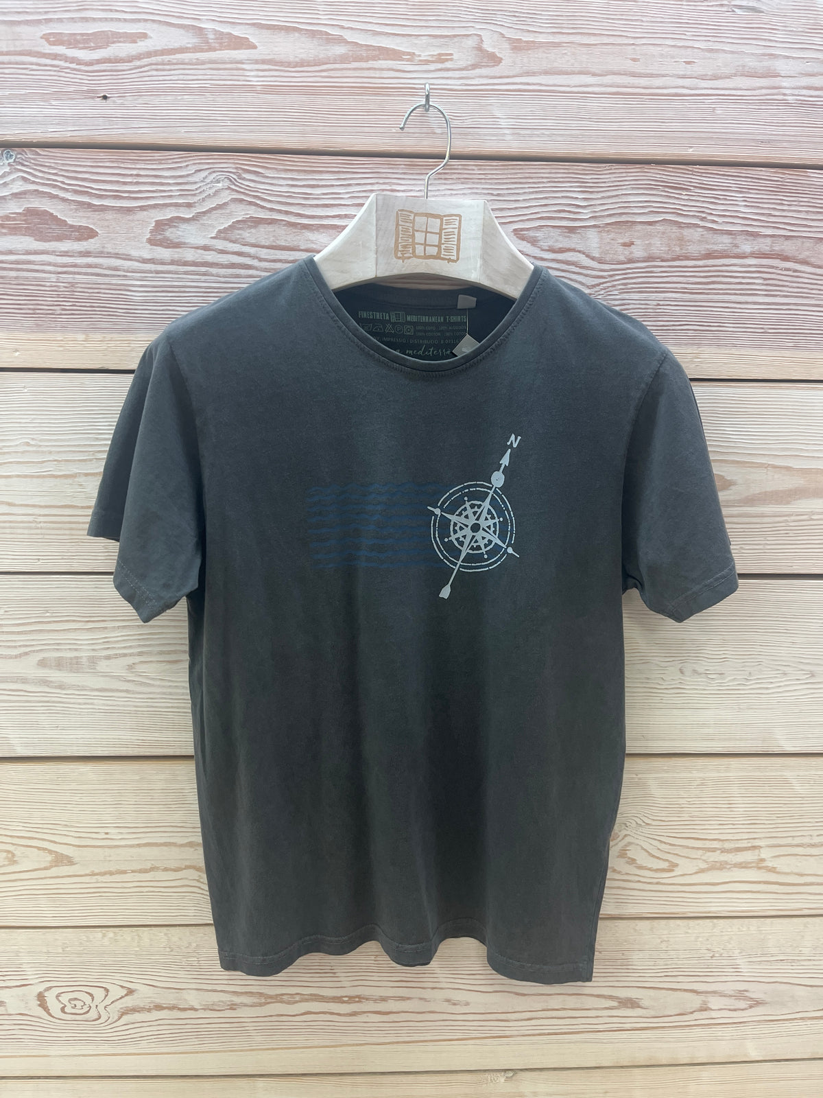 Camiseta manga corta Hombre Outlet talla M color Marengo