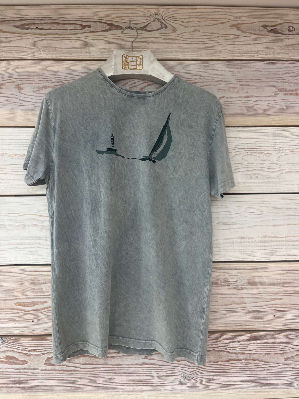 Camiseta manga corta Hombre Outlet talla L color Gris