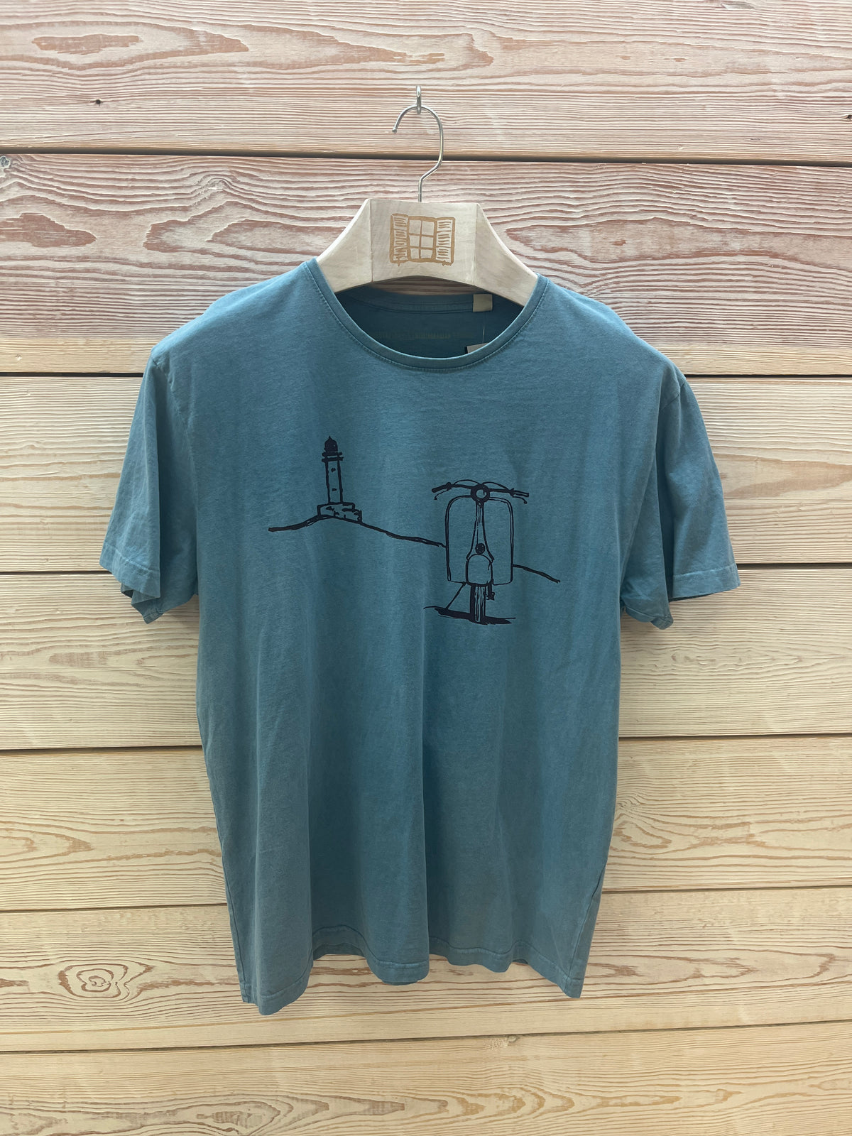 Camiseta manga corta Hombre Outlet talla L color Aqua