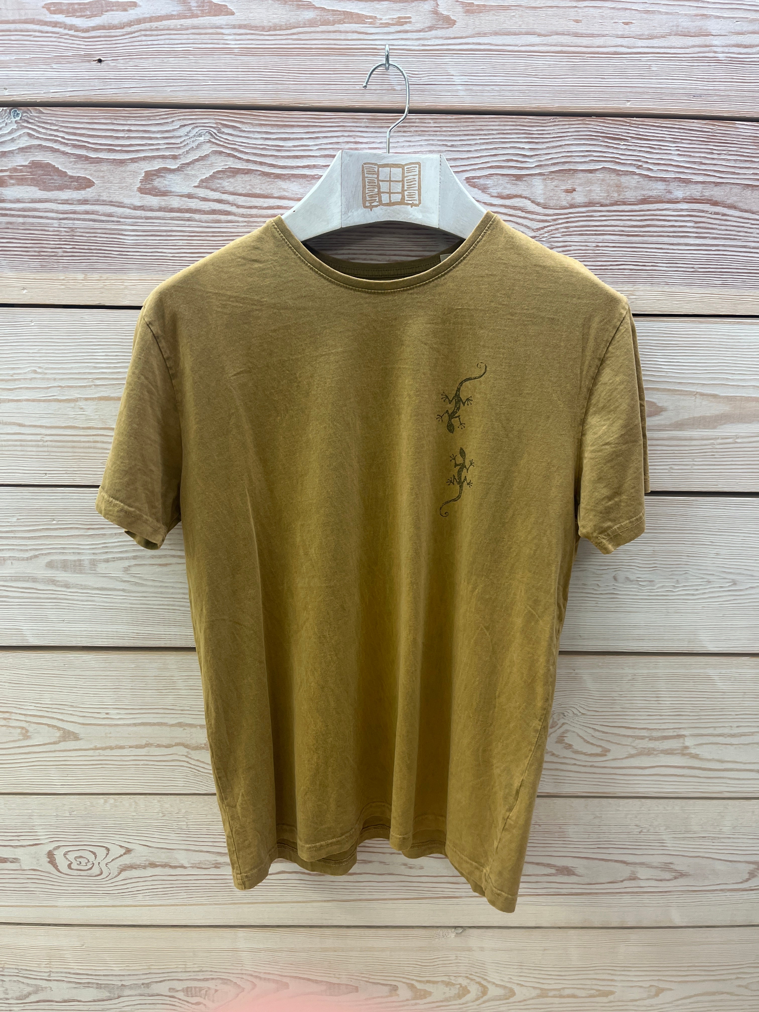 Camiseta manga corta Hombre Outlet talla L color Mostaza