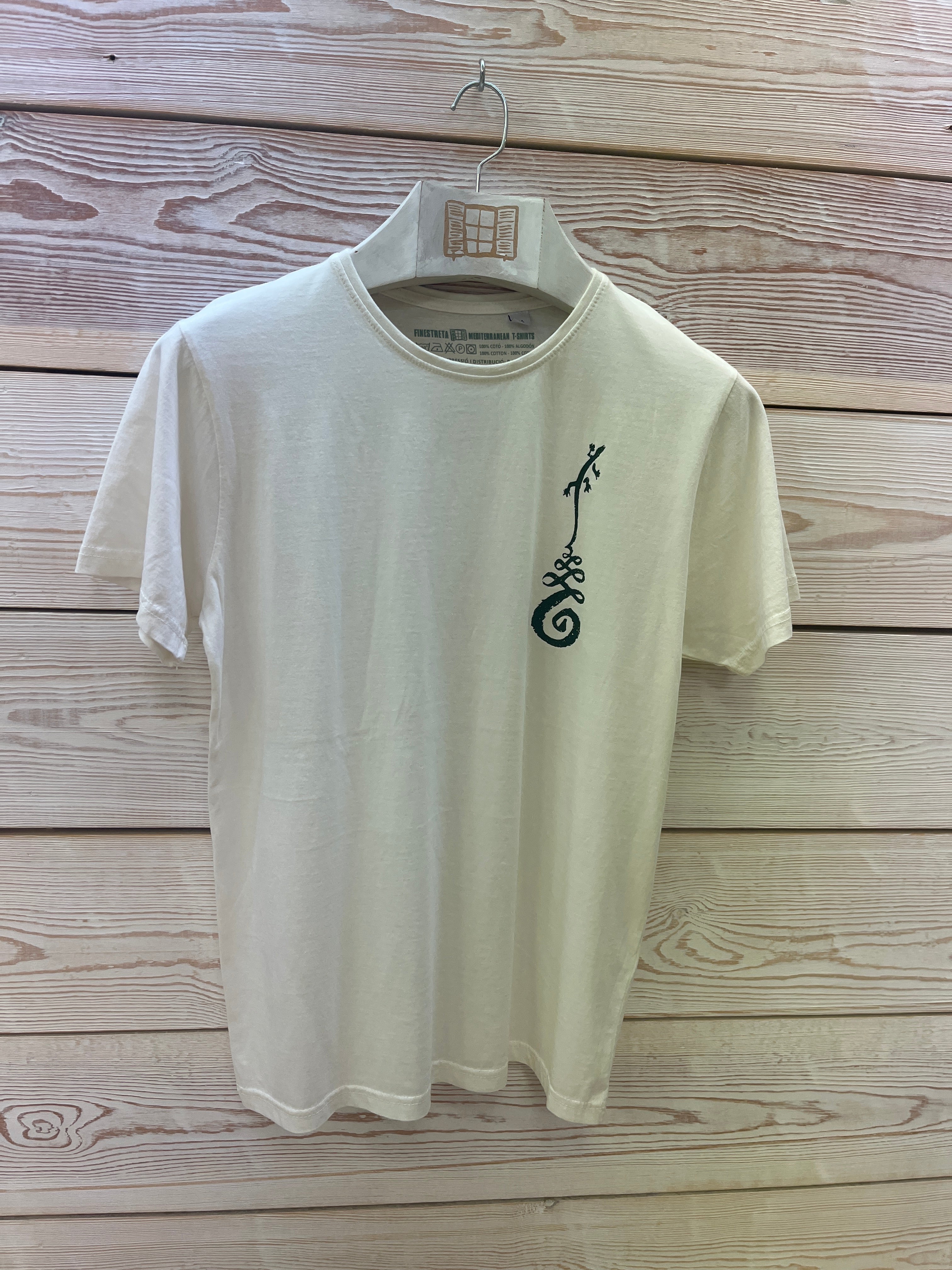 Camiseta manga corta Hombre Outlet talla M color Crudo