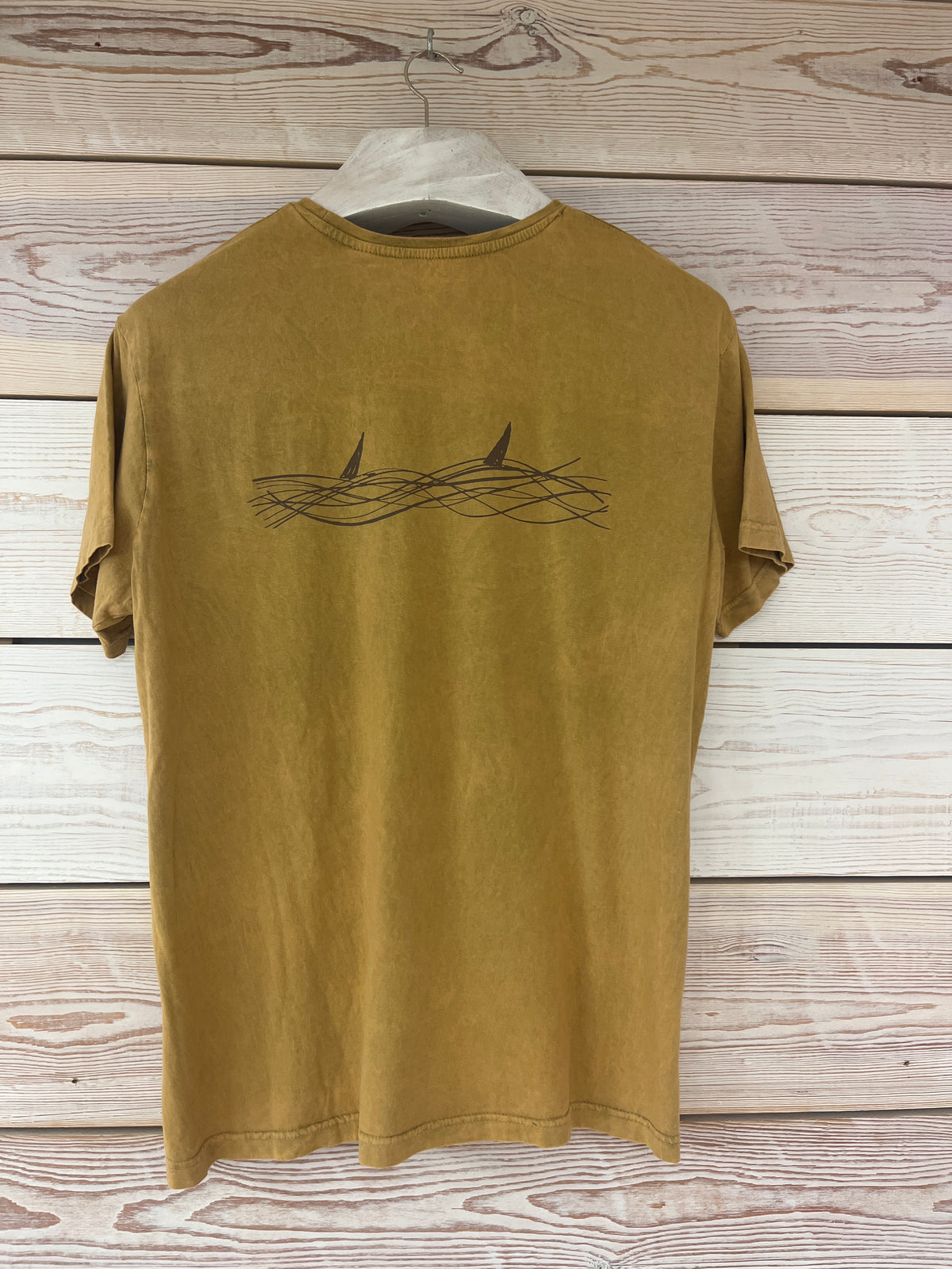 Camiseta manga corta Hombre Outlet talla L color Mostaza