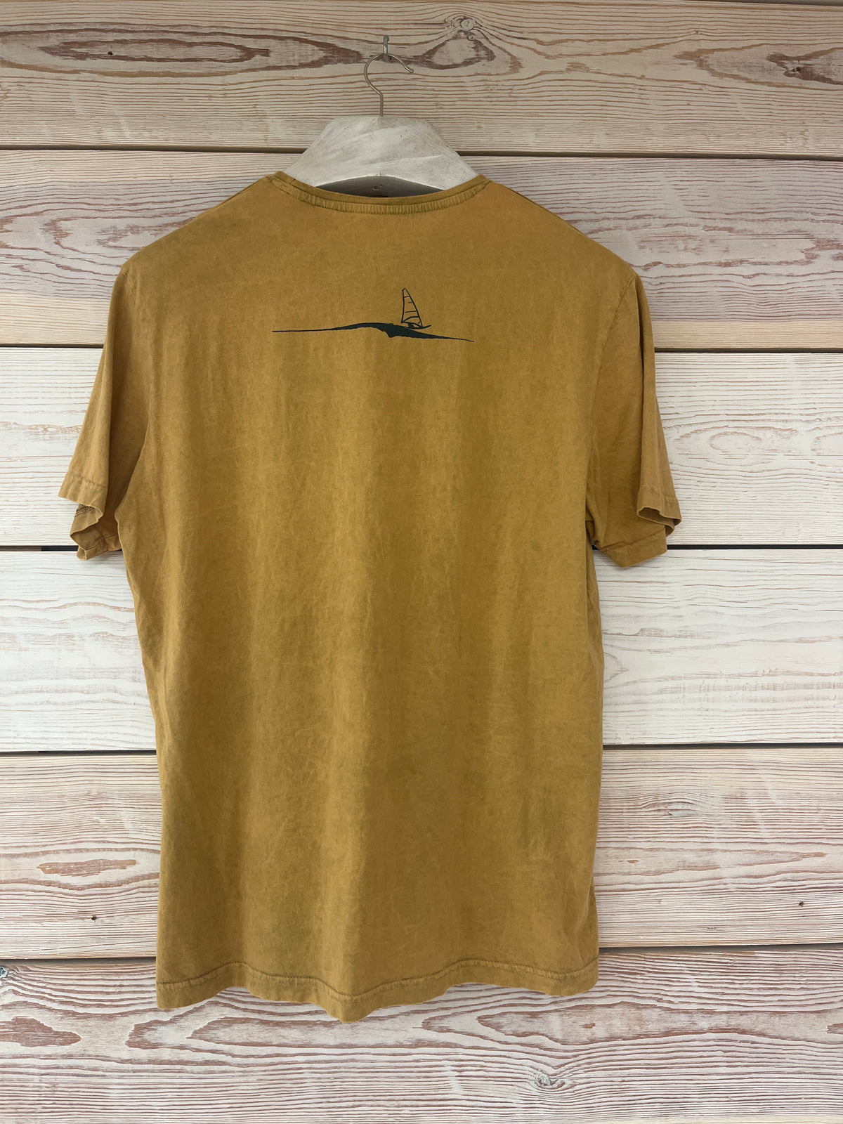 Camiseta manga corta Hombre Outlet talla L color Mostaza