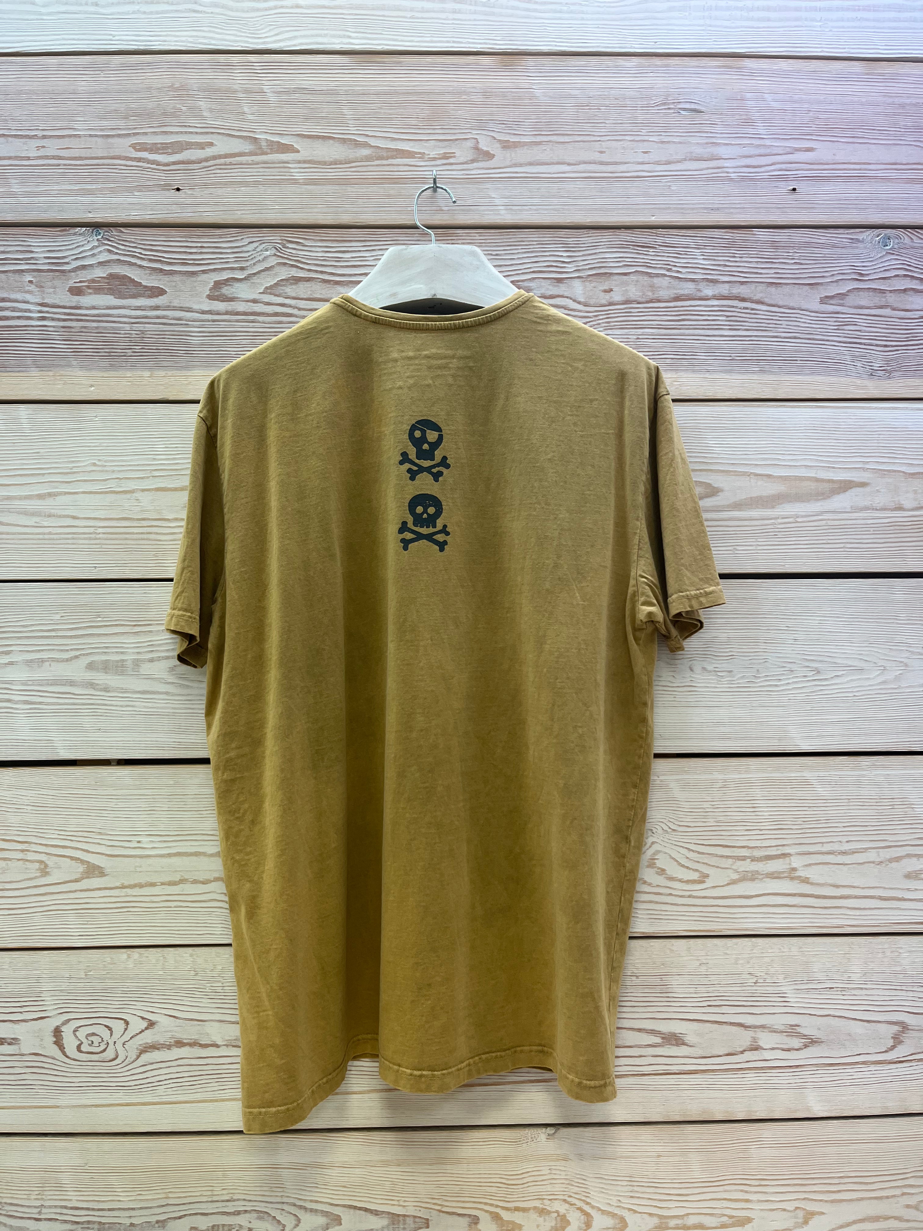 Camiseta manga corta Hombre Outlet talla XXL color Mostaza