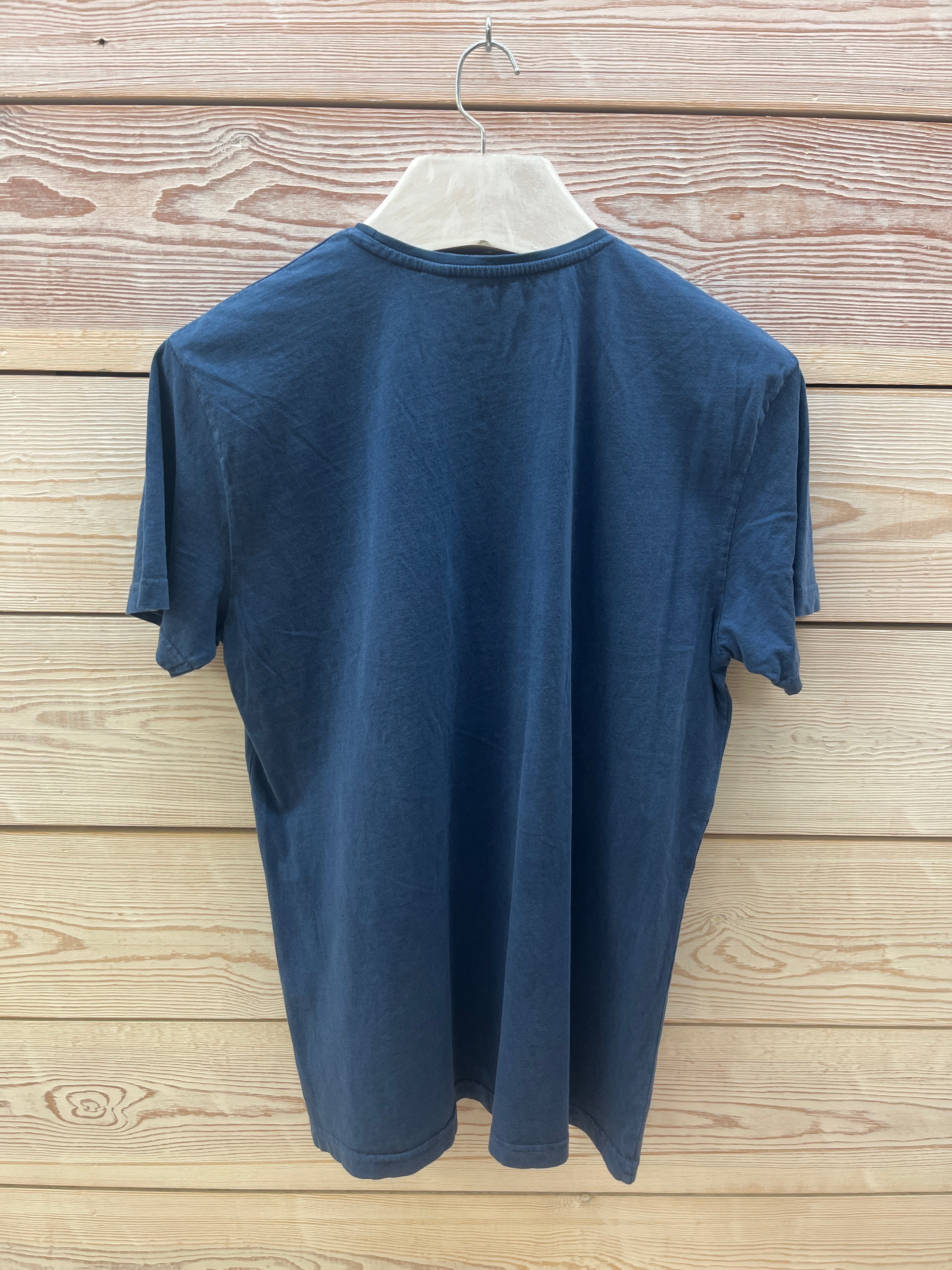 Camiseta manga corta Hombre Outlet talla L color Azul marino