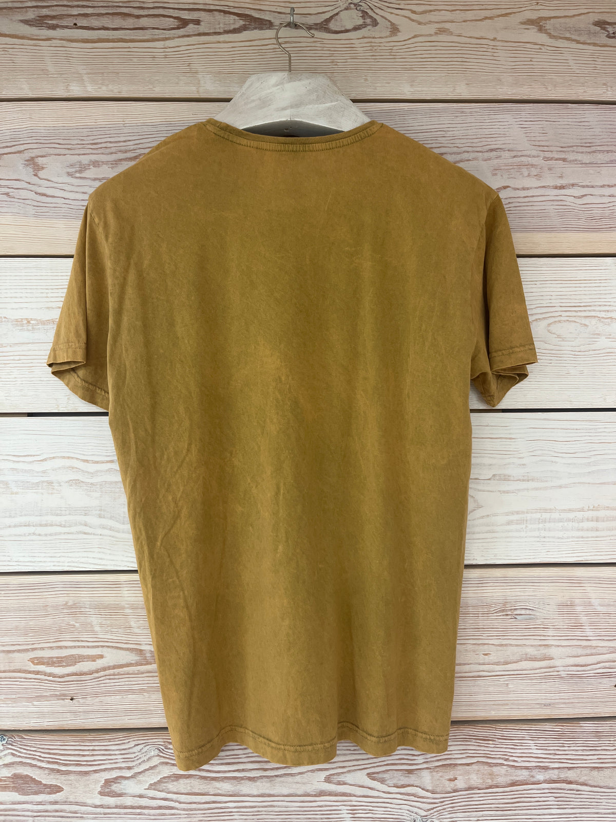Camiseta manga corta Hombre Outlet talla L color Mostaza