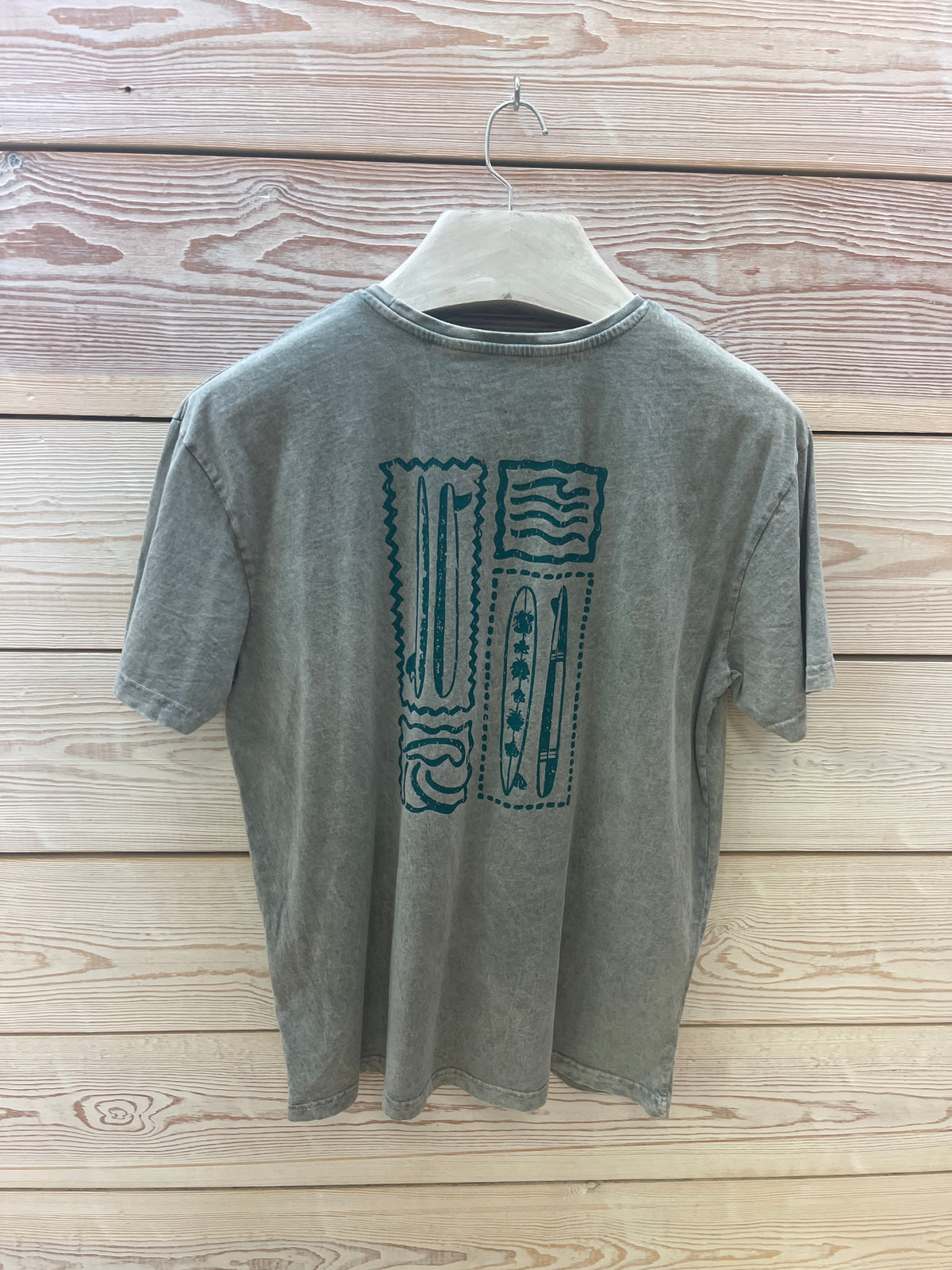 Camiseta manga corta Hombre Outlet talla L color Gris