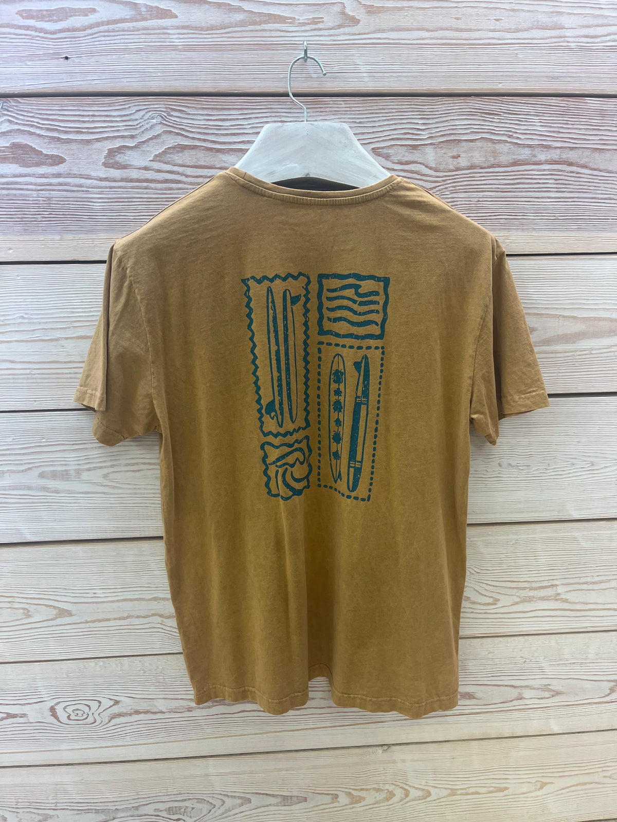 Camiseta manga corta Hombre Outlet talla L color Mostaza