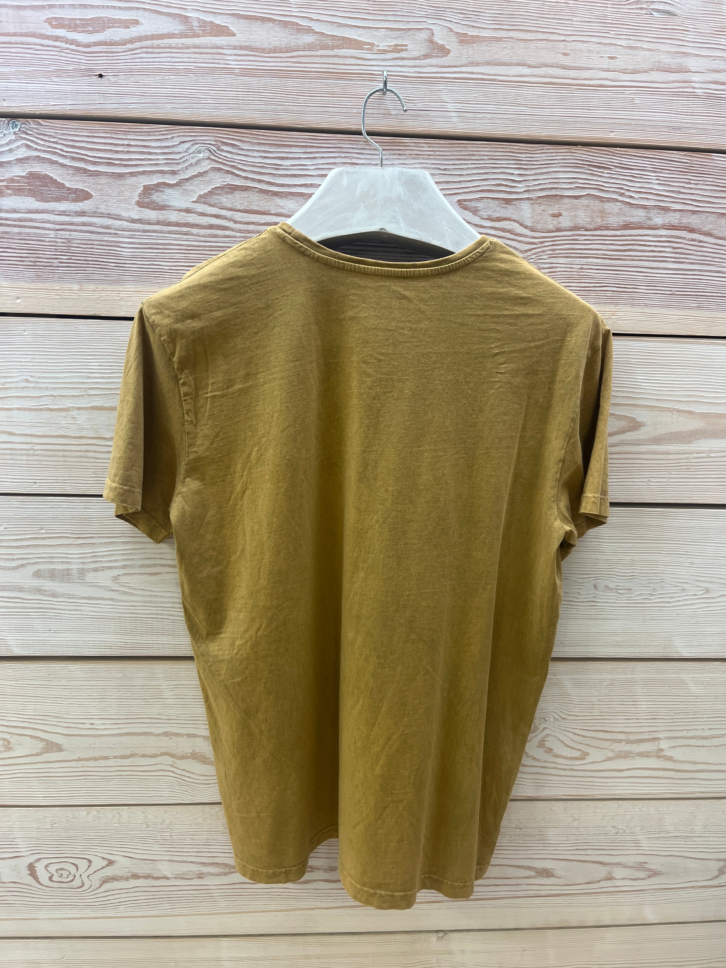 Camiseta manga corta Hombre Outlet talla L color Mostaza