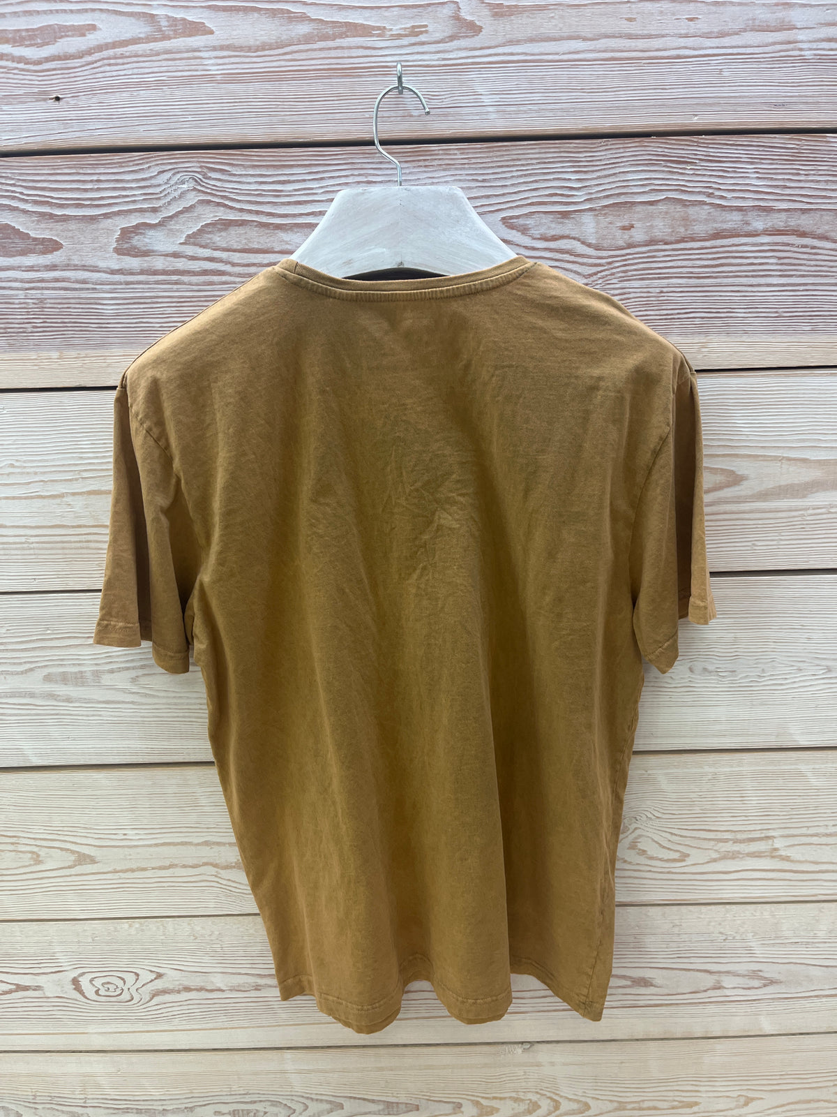 Camiseta manga corta Hombre Outlet talla XL color Mostaza