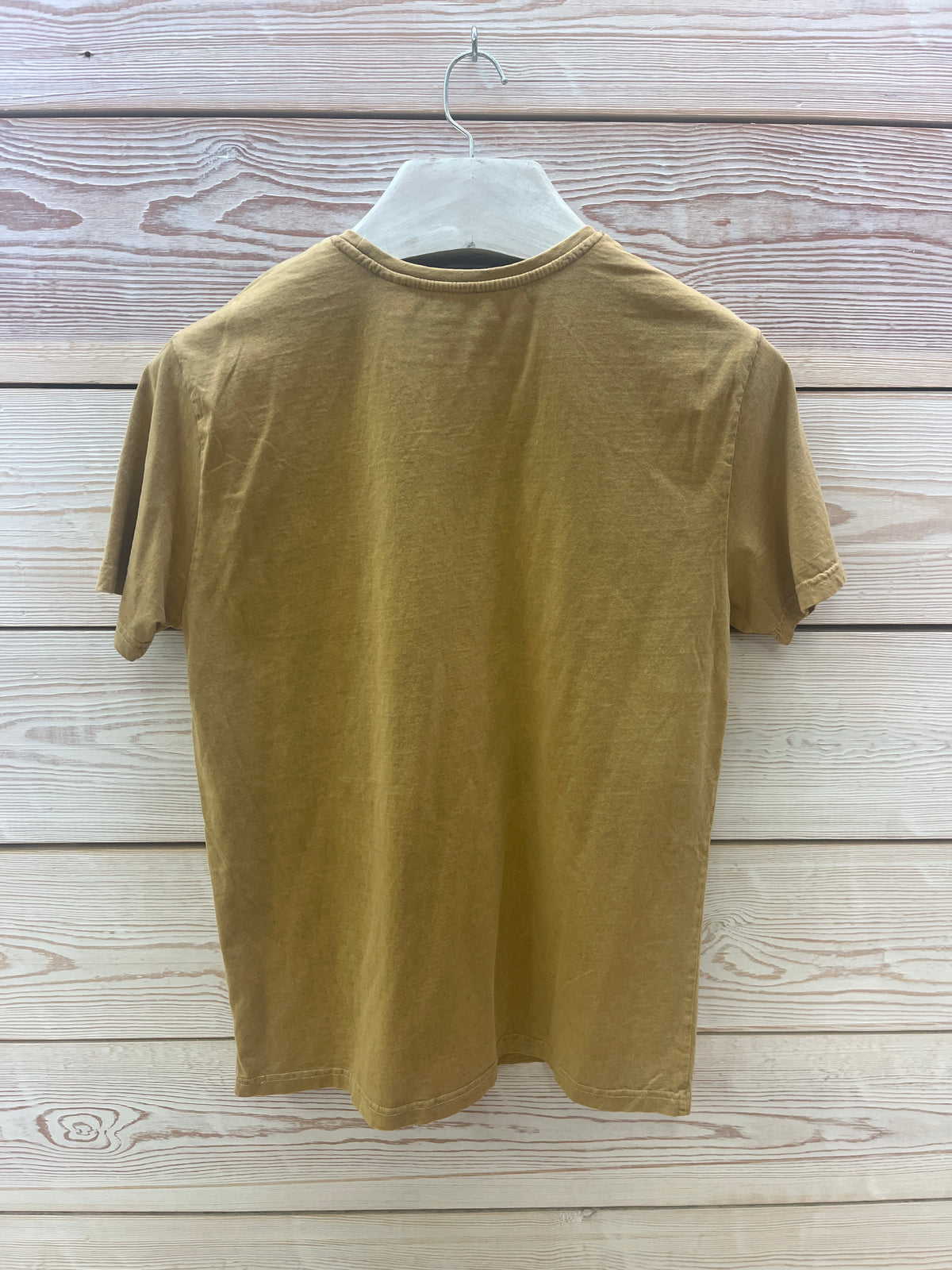 Camiseta manga corta Hombre Outlet talla M color Mostaza