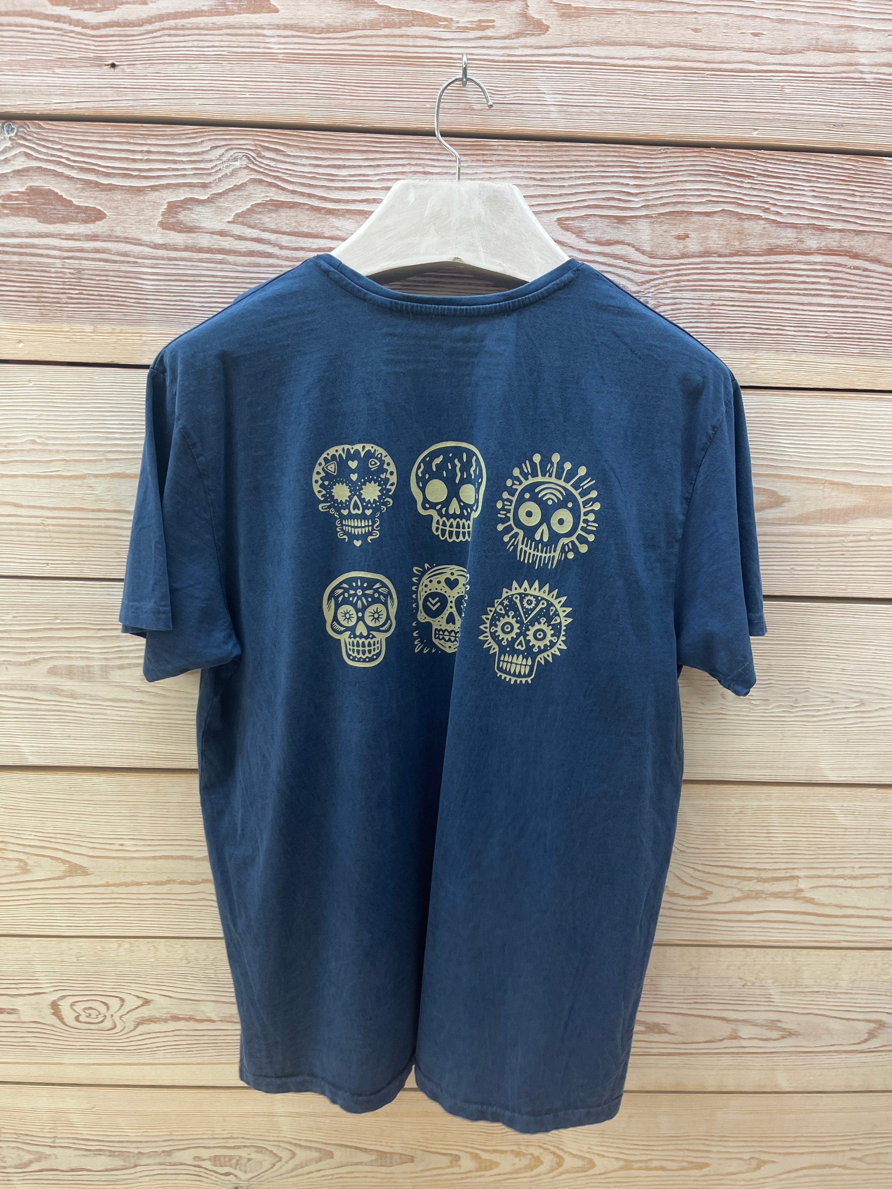 Camiseta manga corta Hombre Outlet talla XL color Azul marino